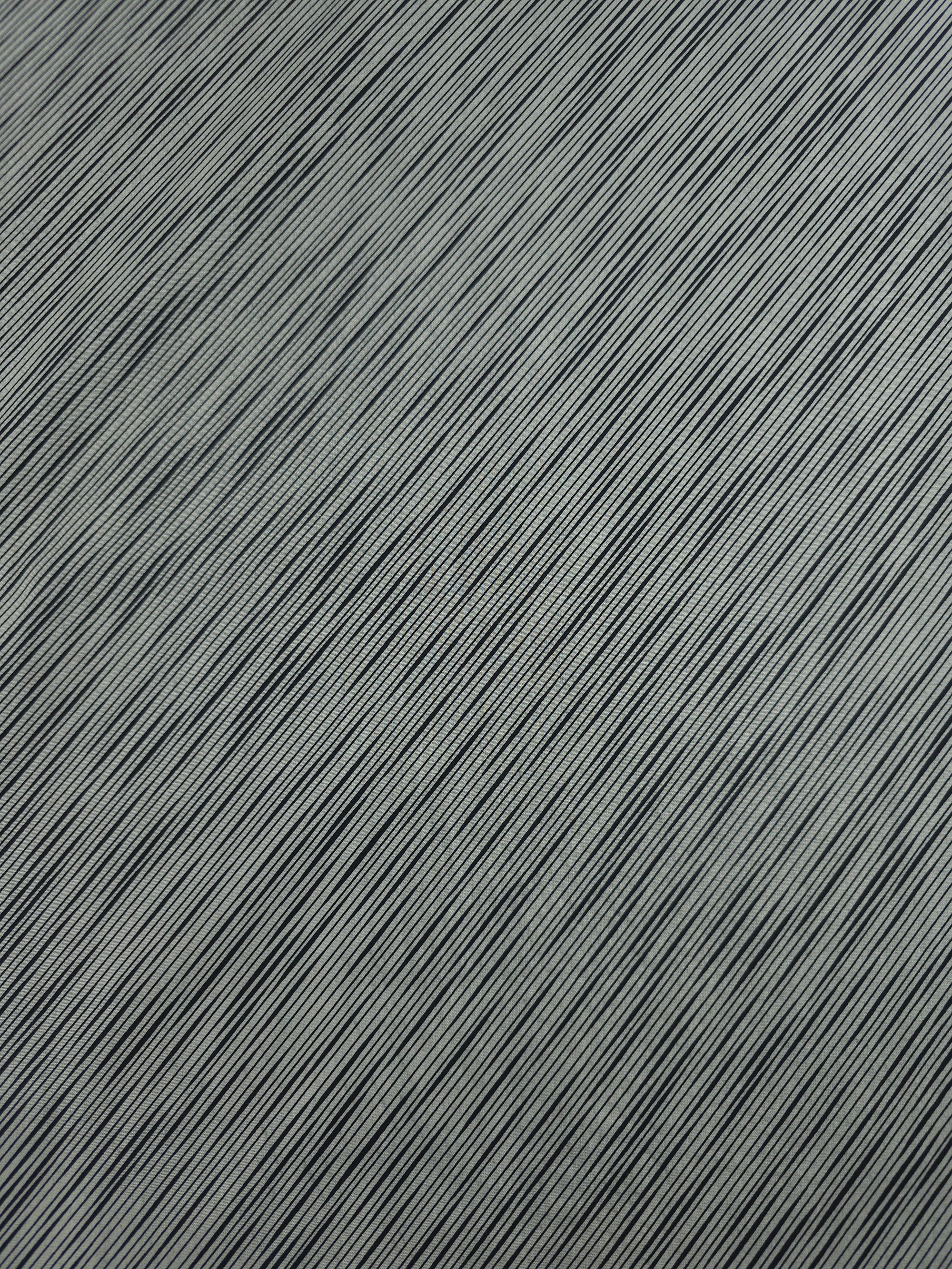 Black/Grey Diagonal Stripe Cotton 55"