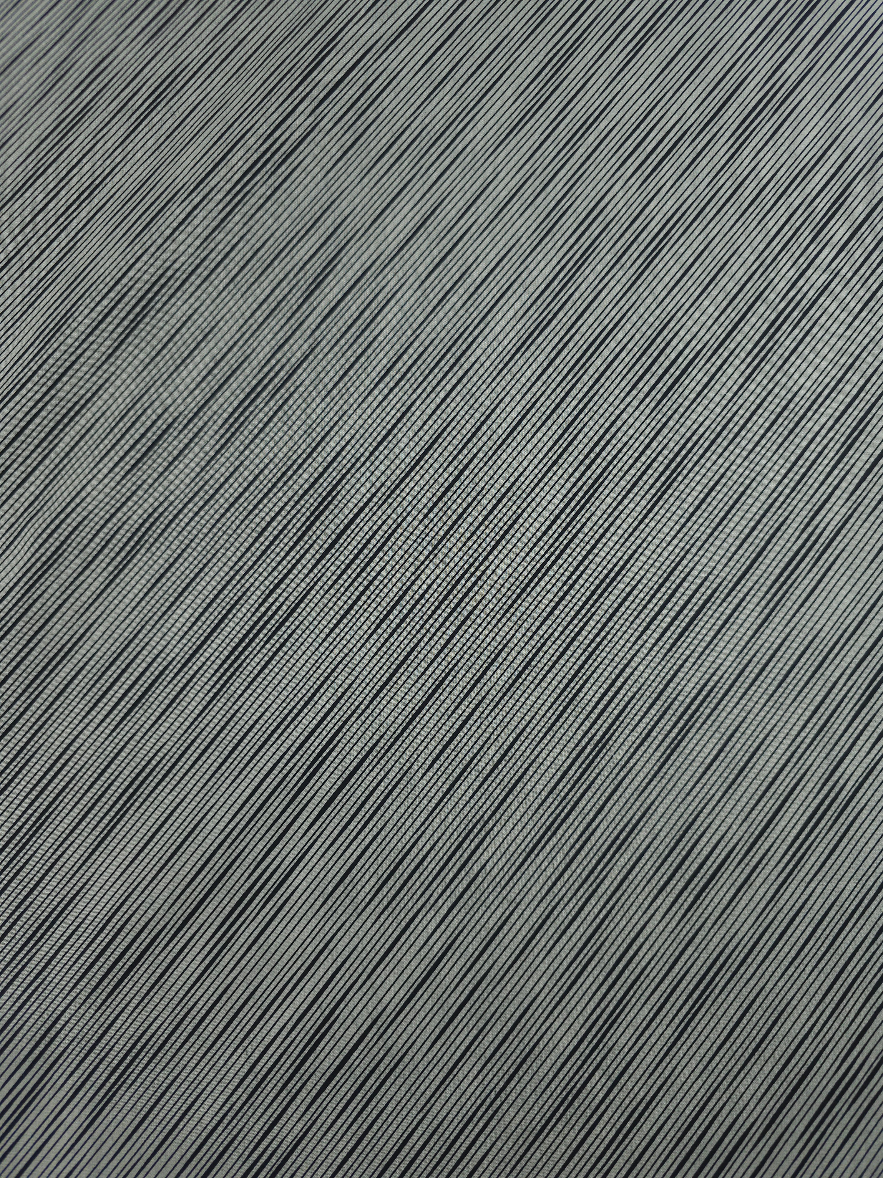 Black/Grey Diagonal Stripe Cotton 55"