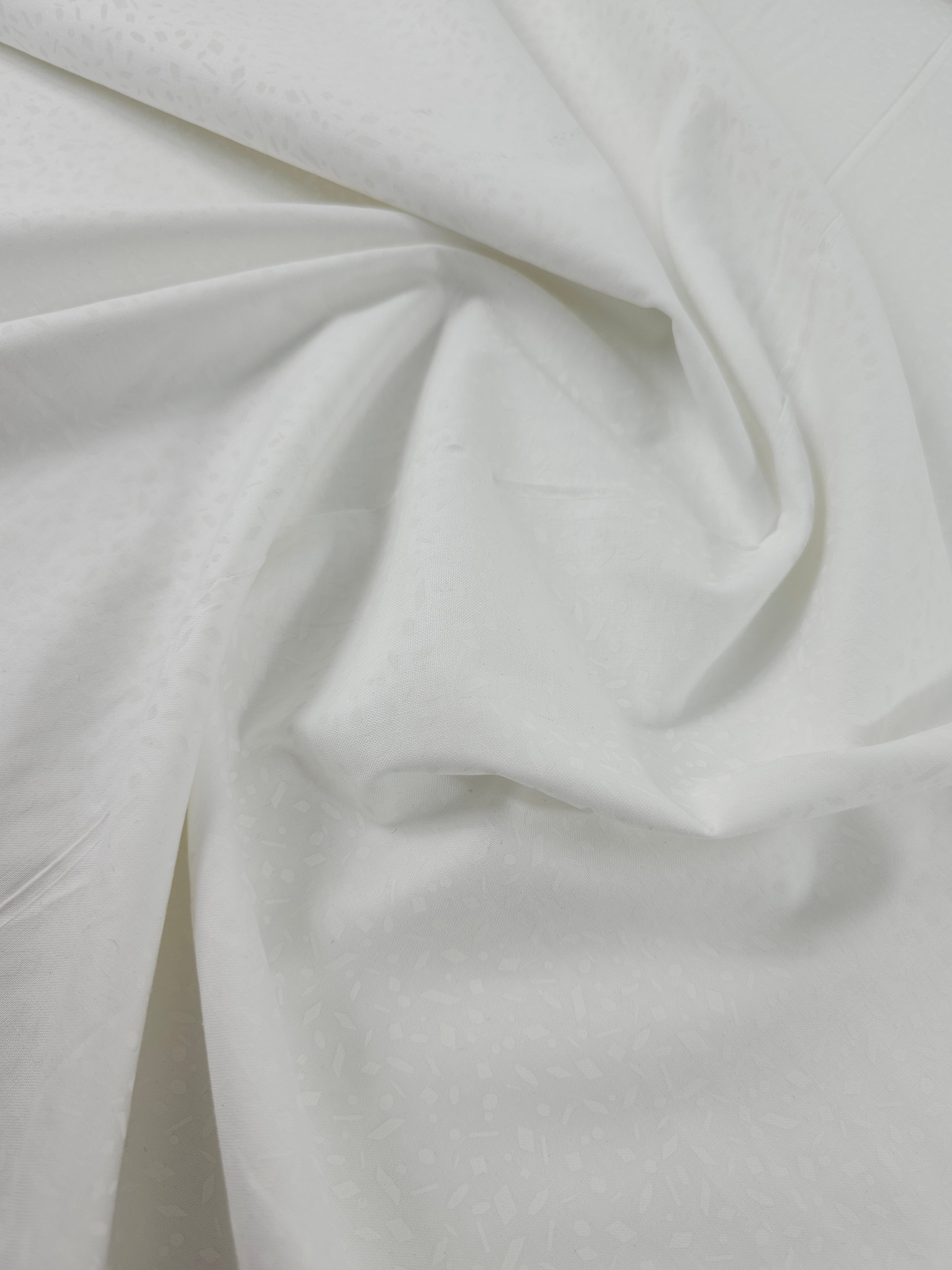 Confetti White On White Tonal 100% Cotton