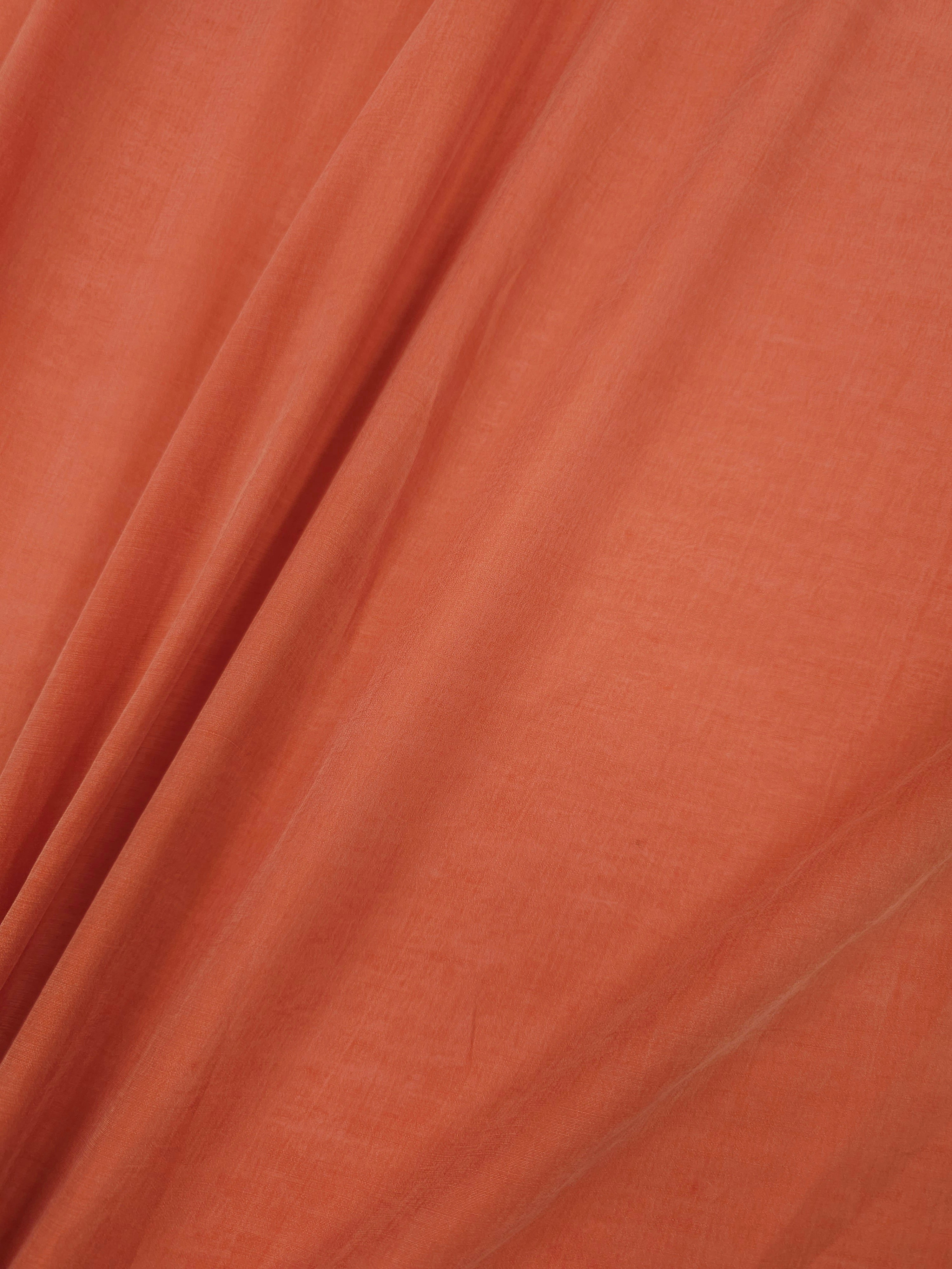 Orange Lightweight Sandwashed Cupro