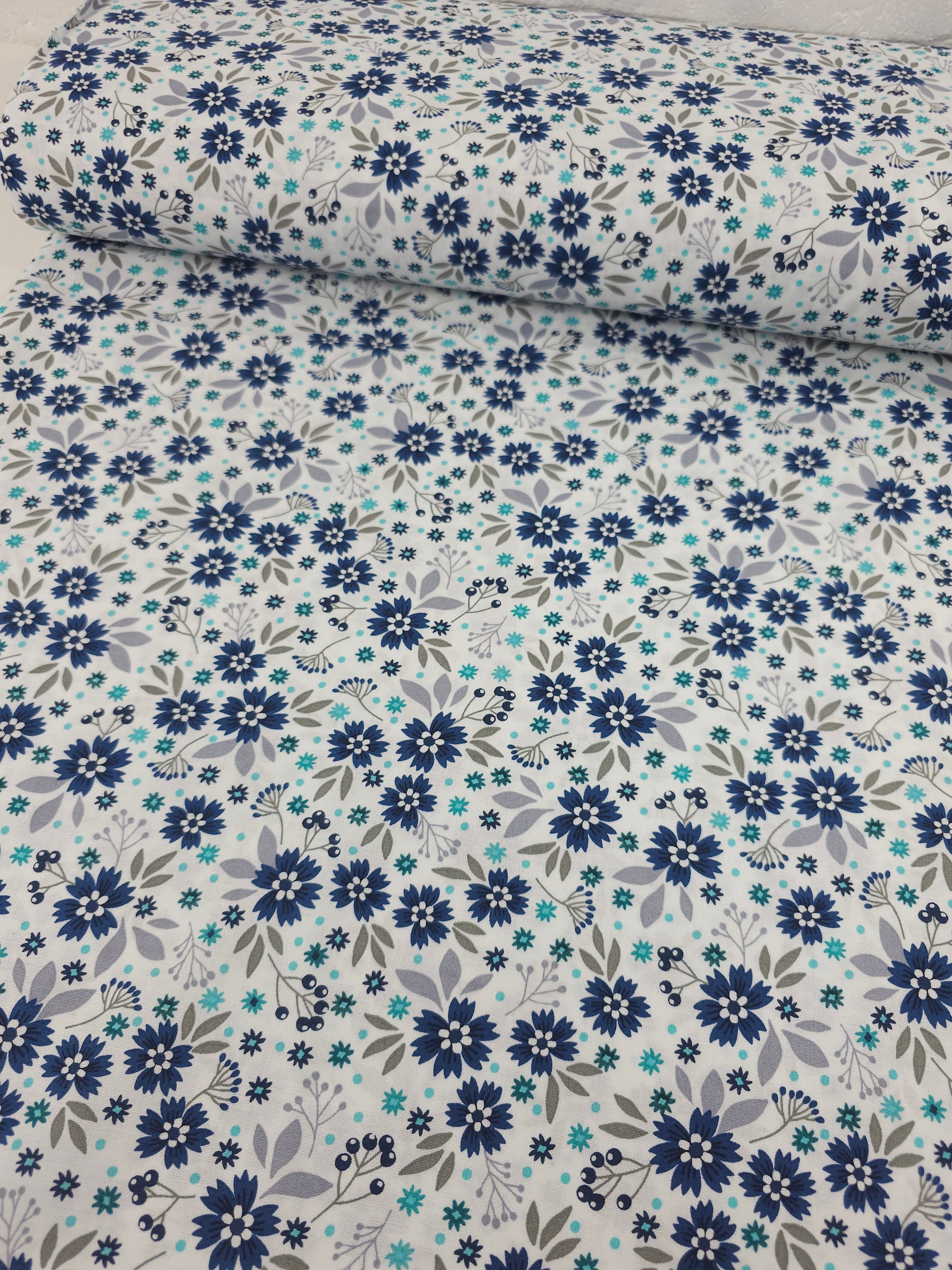 Navy Garden Bloom 100% Cotton