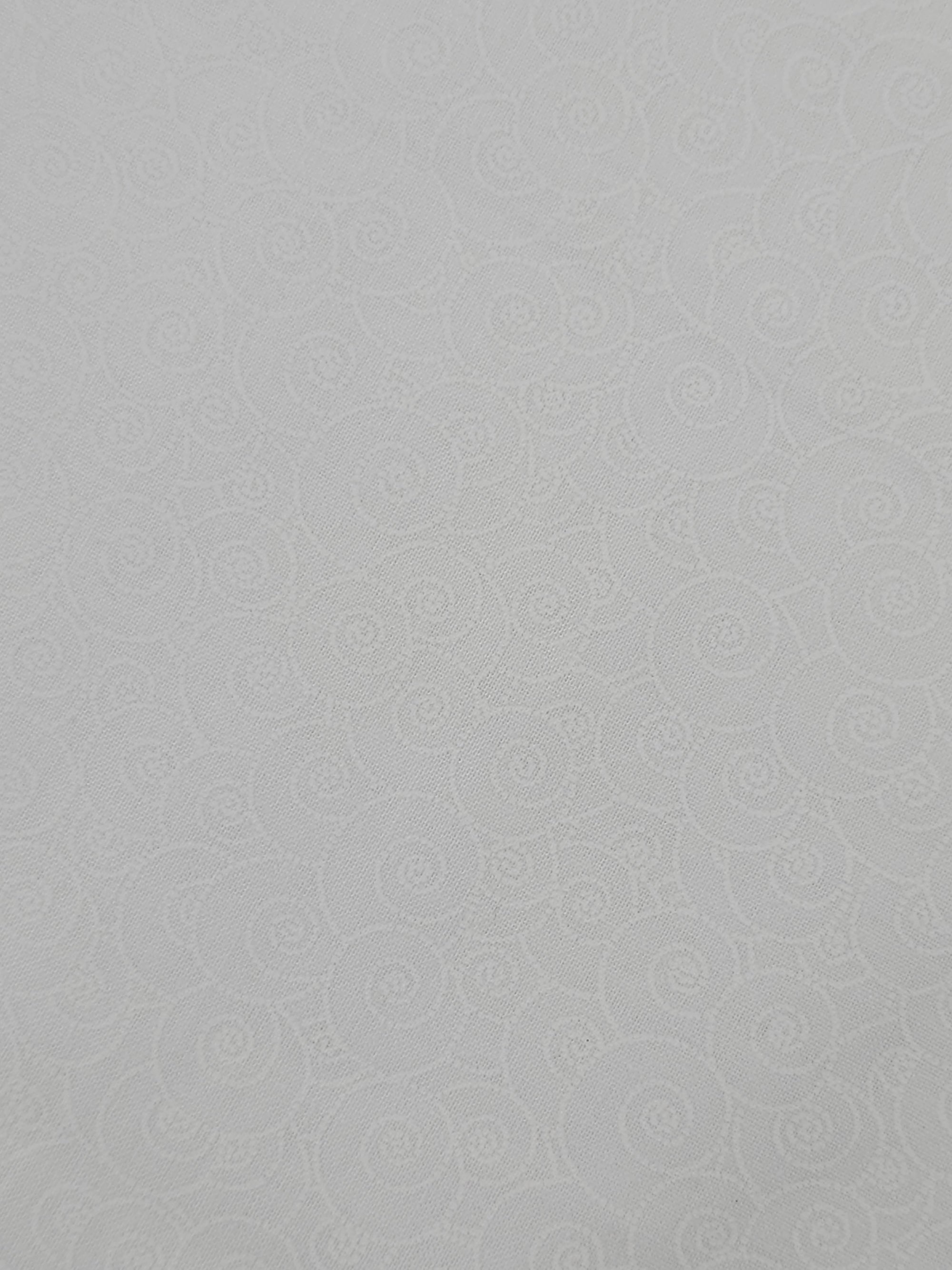 Shell Swirl White On White Tonal 100% Cotton