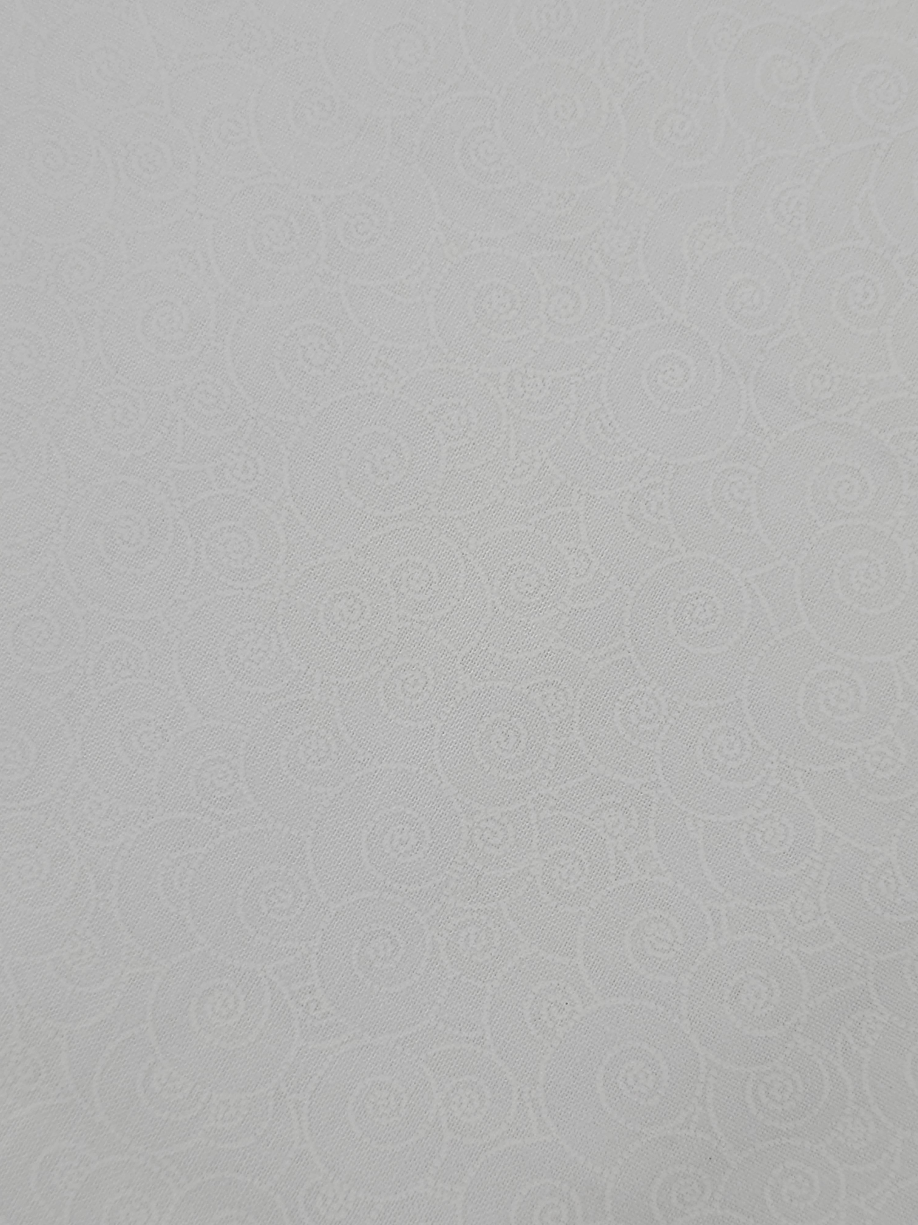 Shell Swirl White On White Tonal 100% Cotton