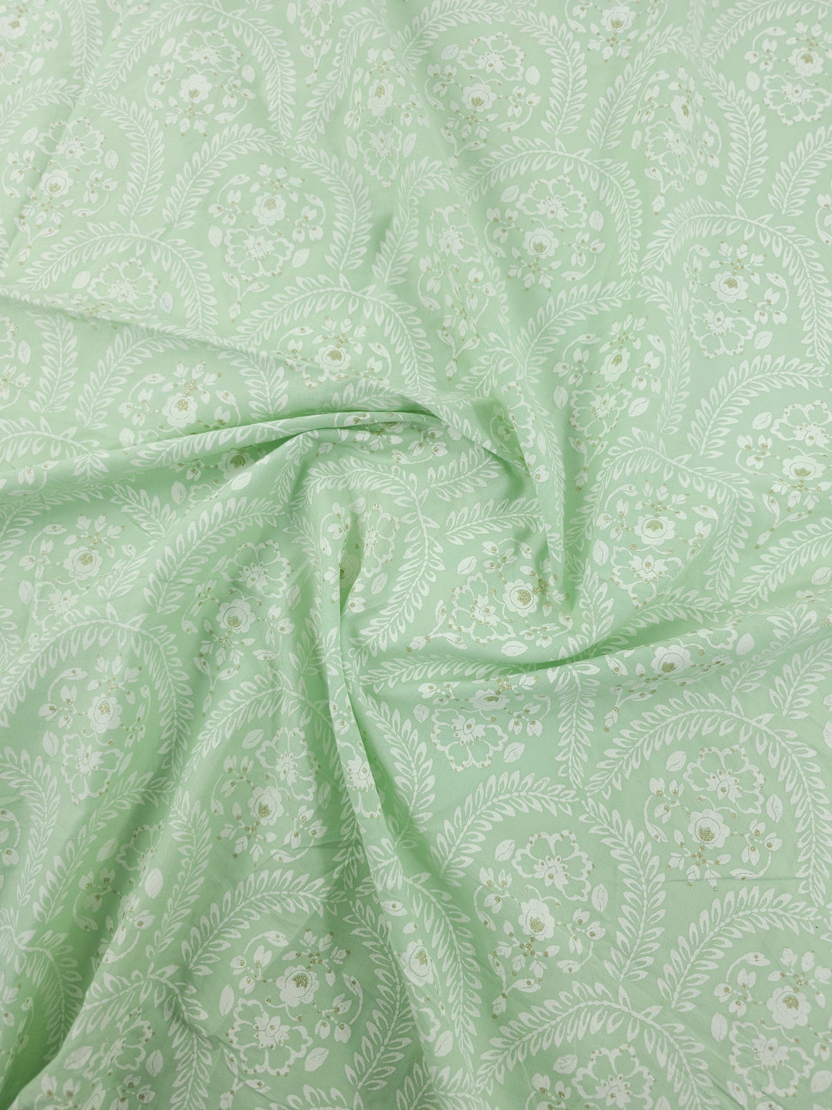 Mint Green Glitter Tapestry Lightweight Cotton