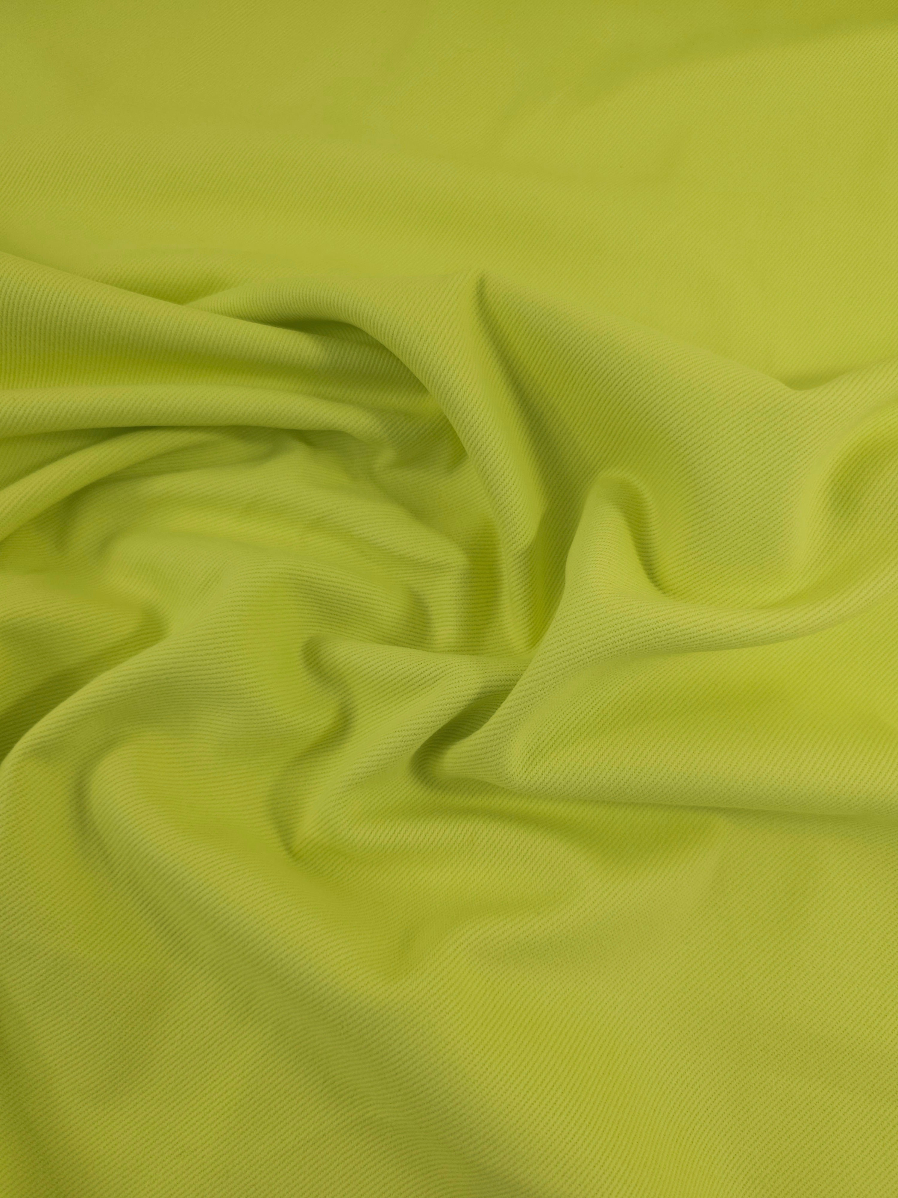 Lime Yellow Twill Denim