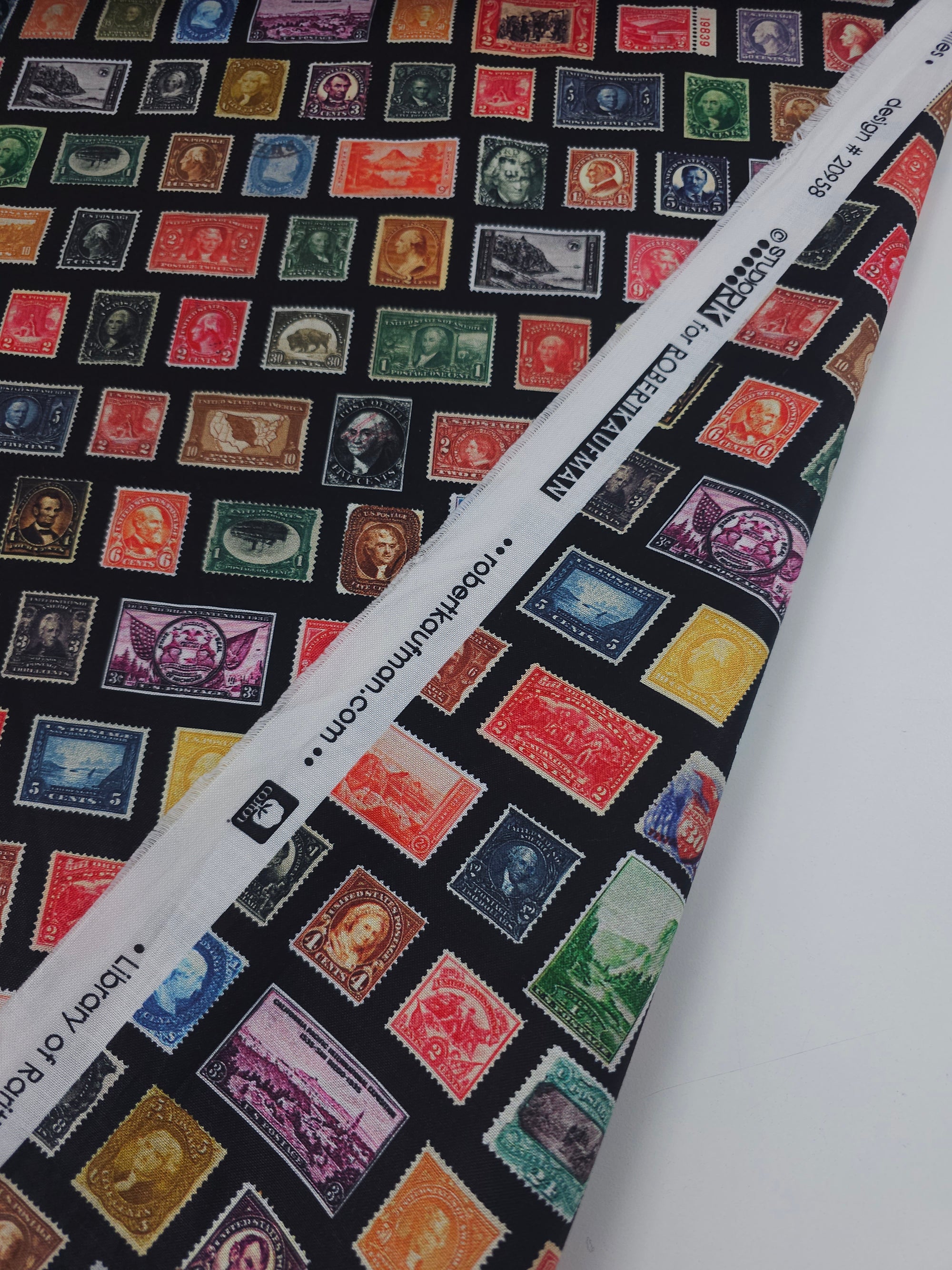Retro Stamp Rarities 100% Cotton - Robert Kaufman