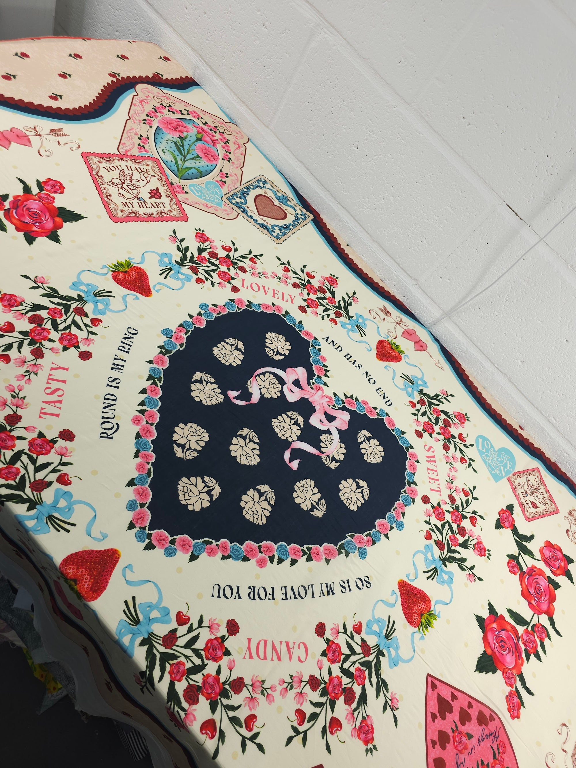 Valentine Heartfelt Viscose Voile - 1.70m Panel *DEFECT*