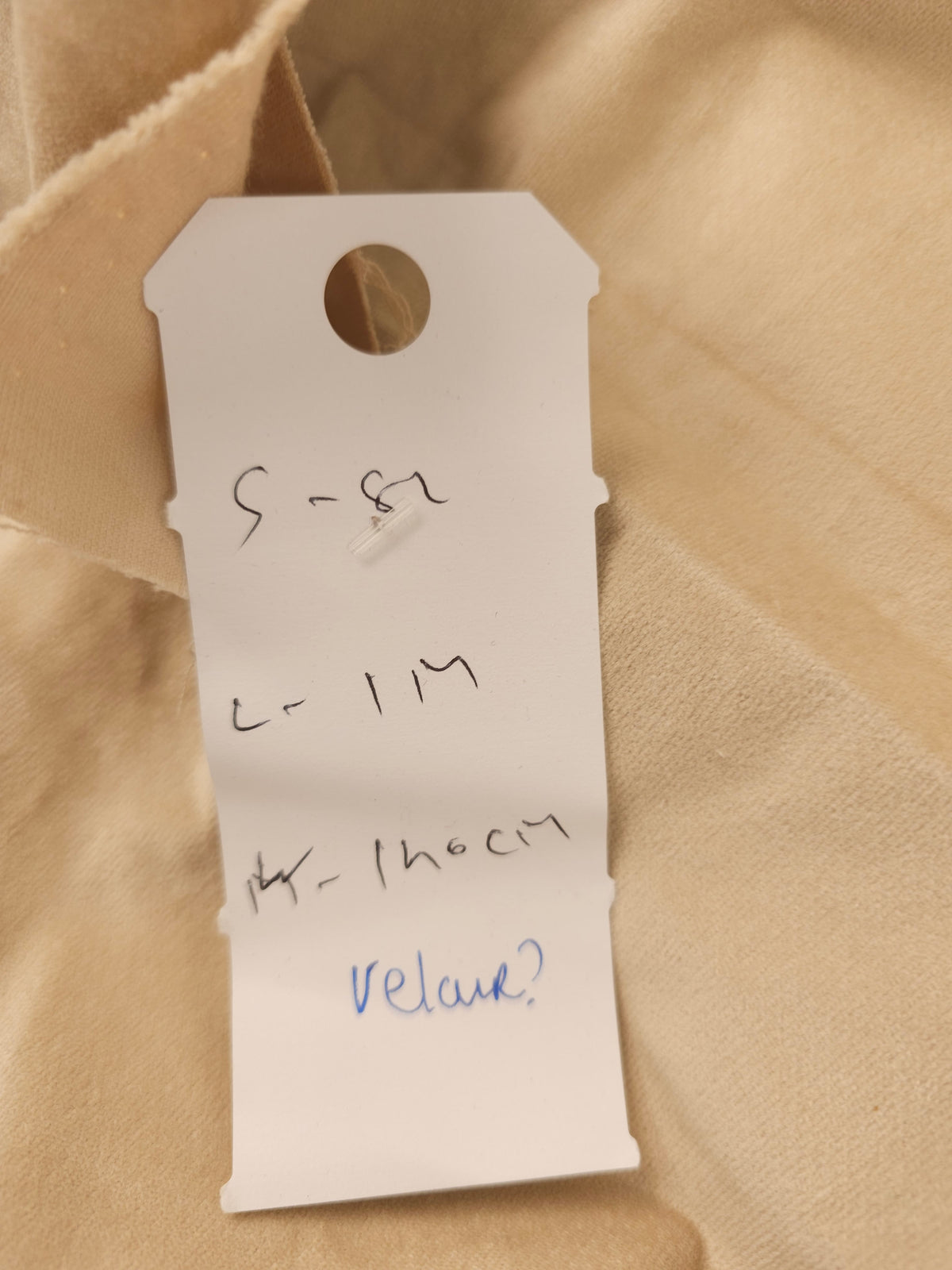 Cream Velair - 1m piece