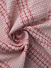 Pink/Red Track Print Wool Mix
