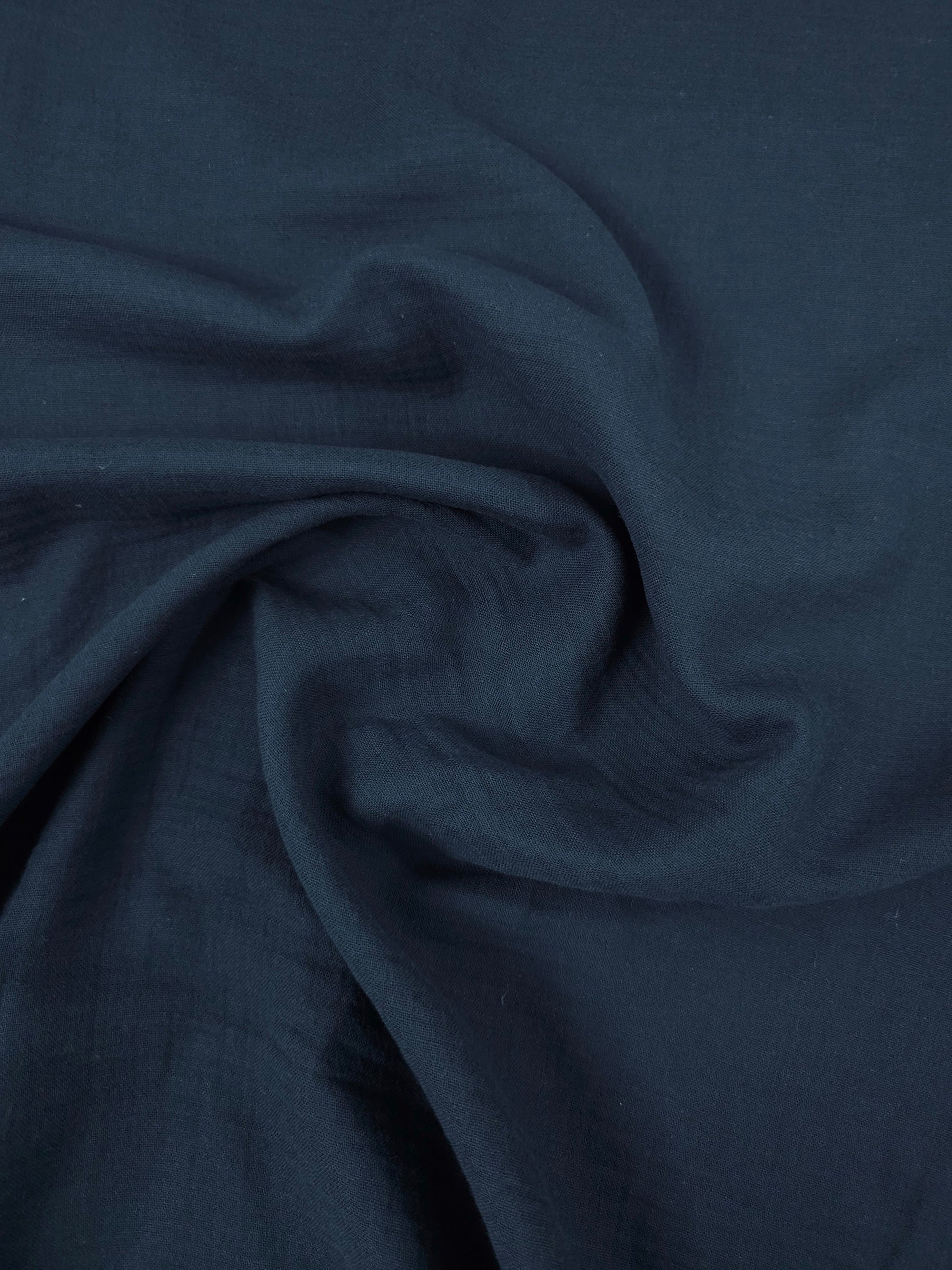 Petrol Navy Double Gauze