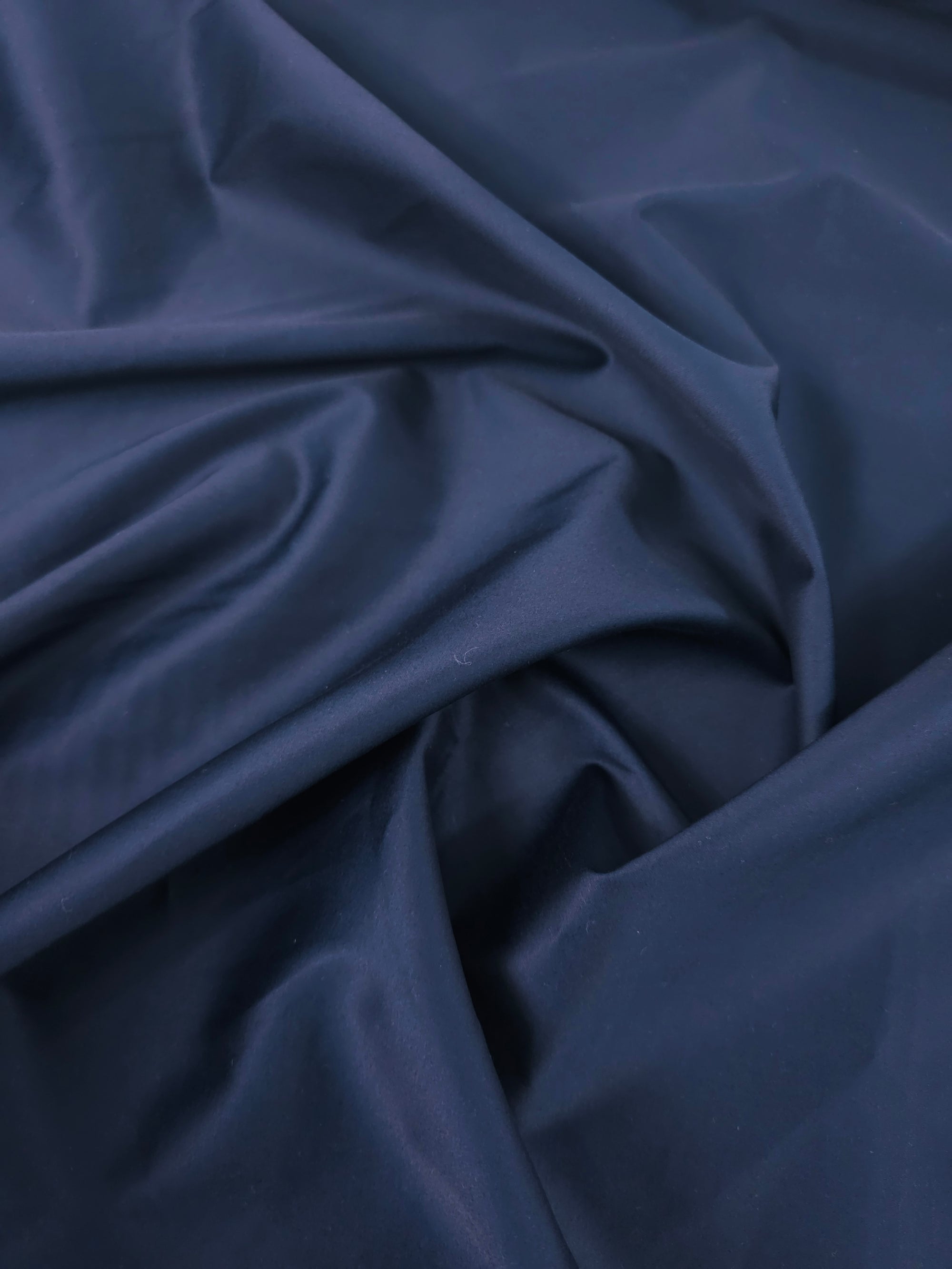 Petrol Navy Cotton Sateen