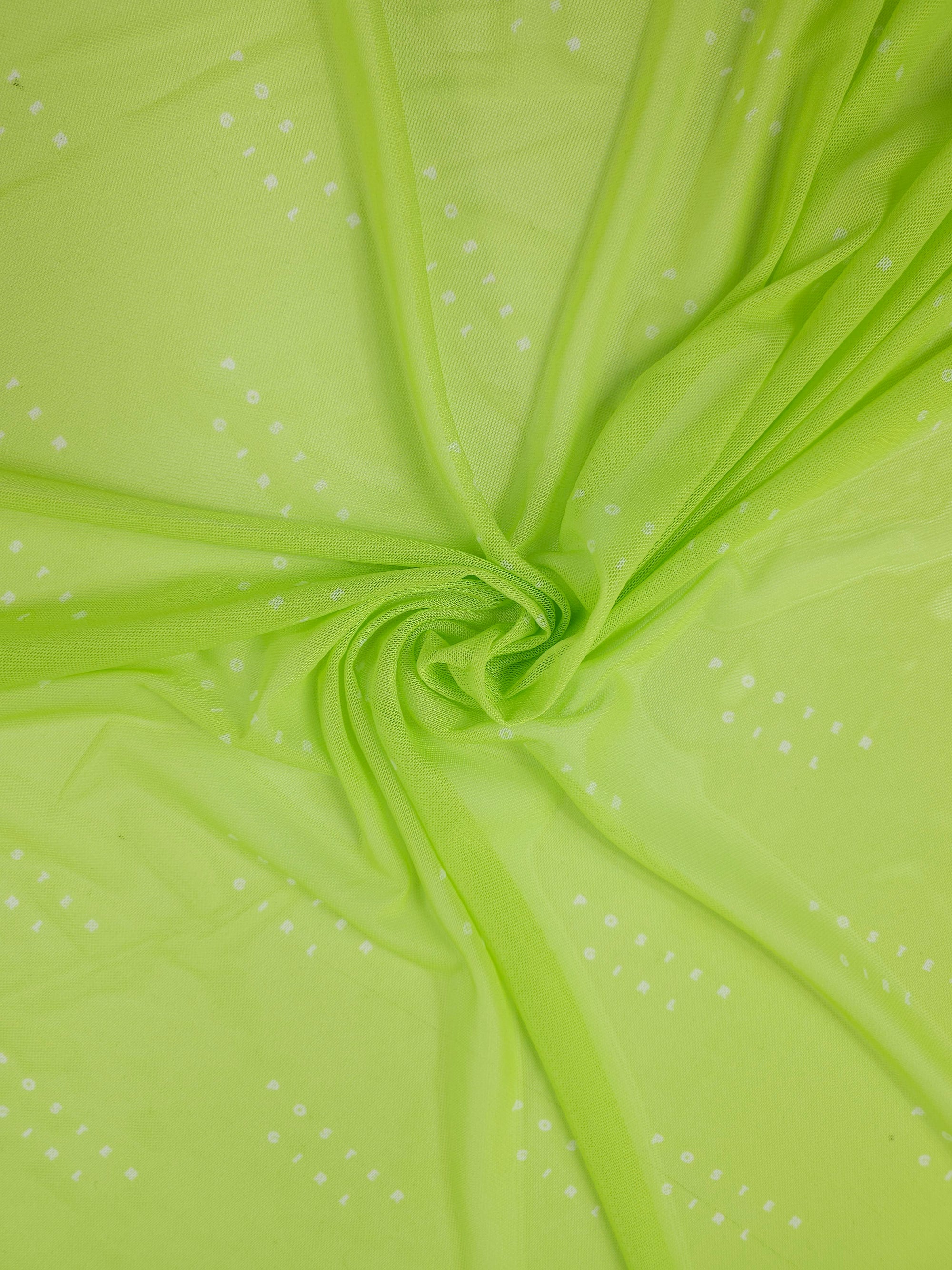Lime Green/White Statement Mesh *POSTER GIRL*