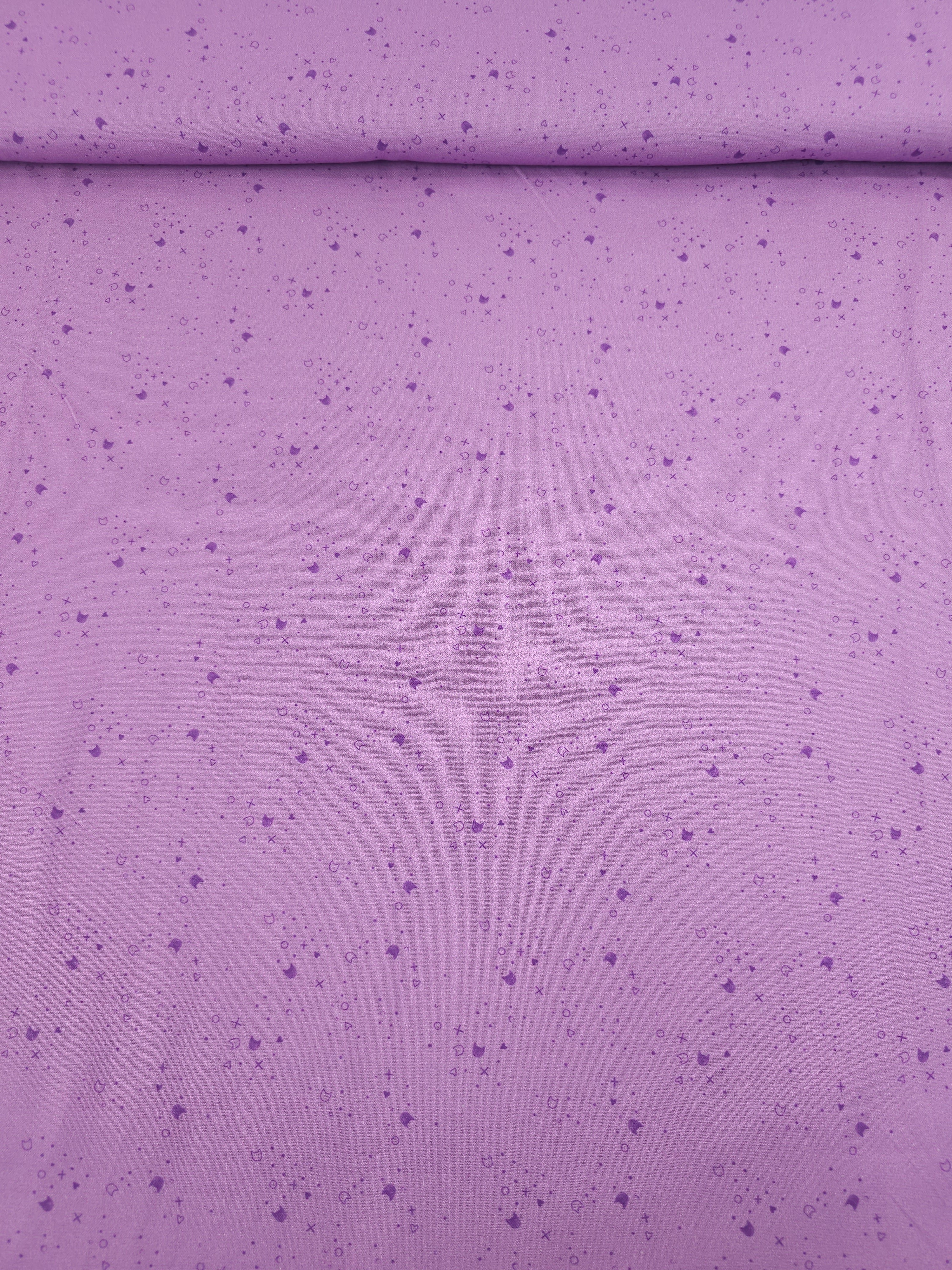Light/Dark Purple Kitty Litter 100% Cotton - Pammie Jane