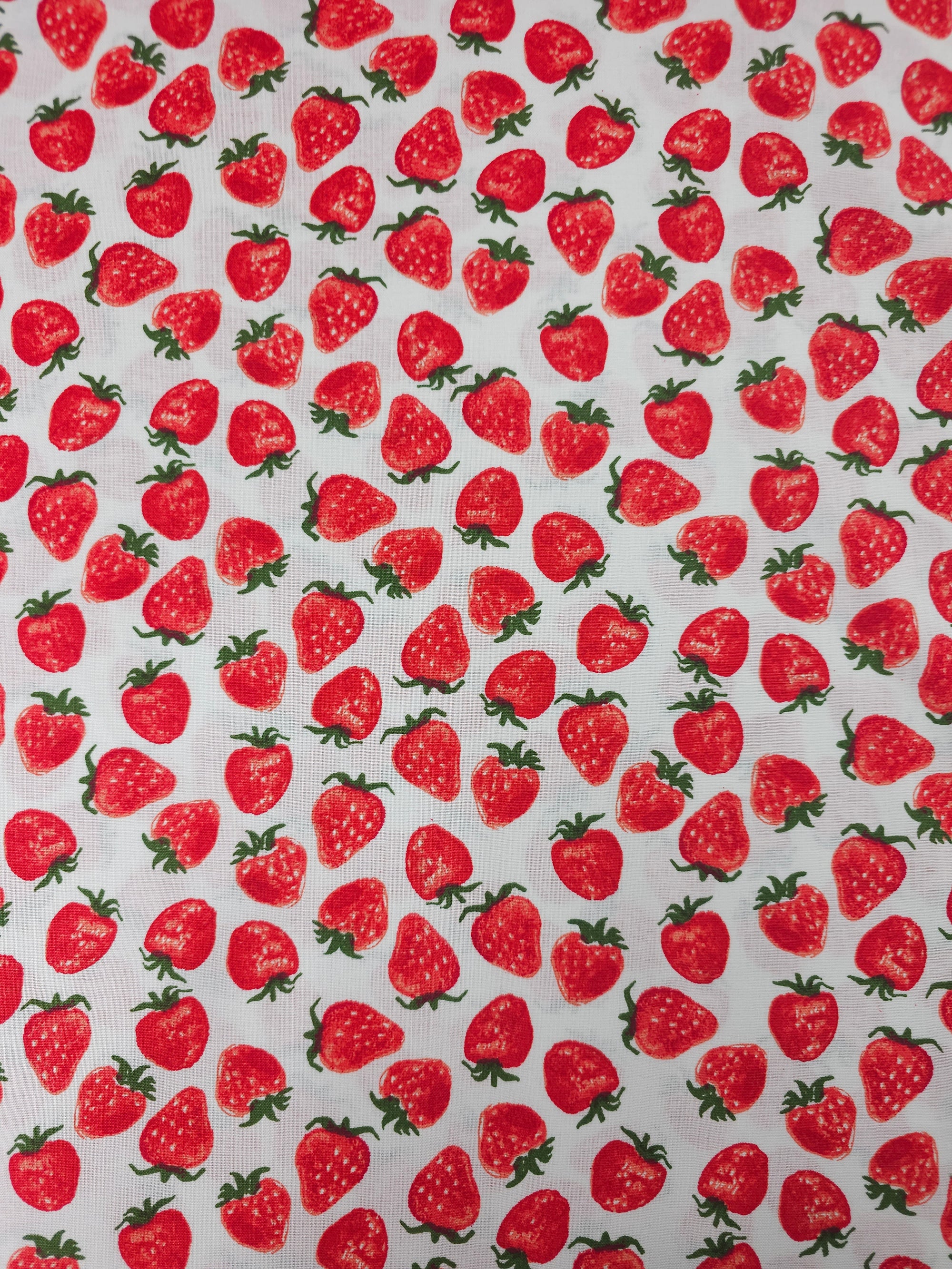 Red/White Strawberry 100% Cotton