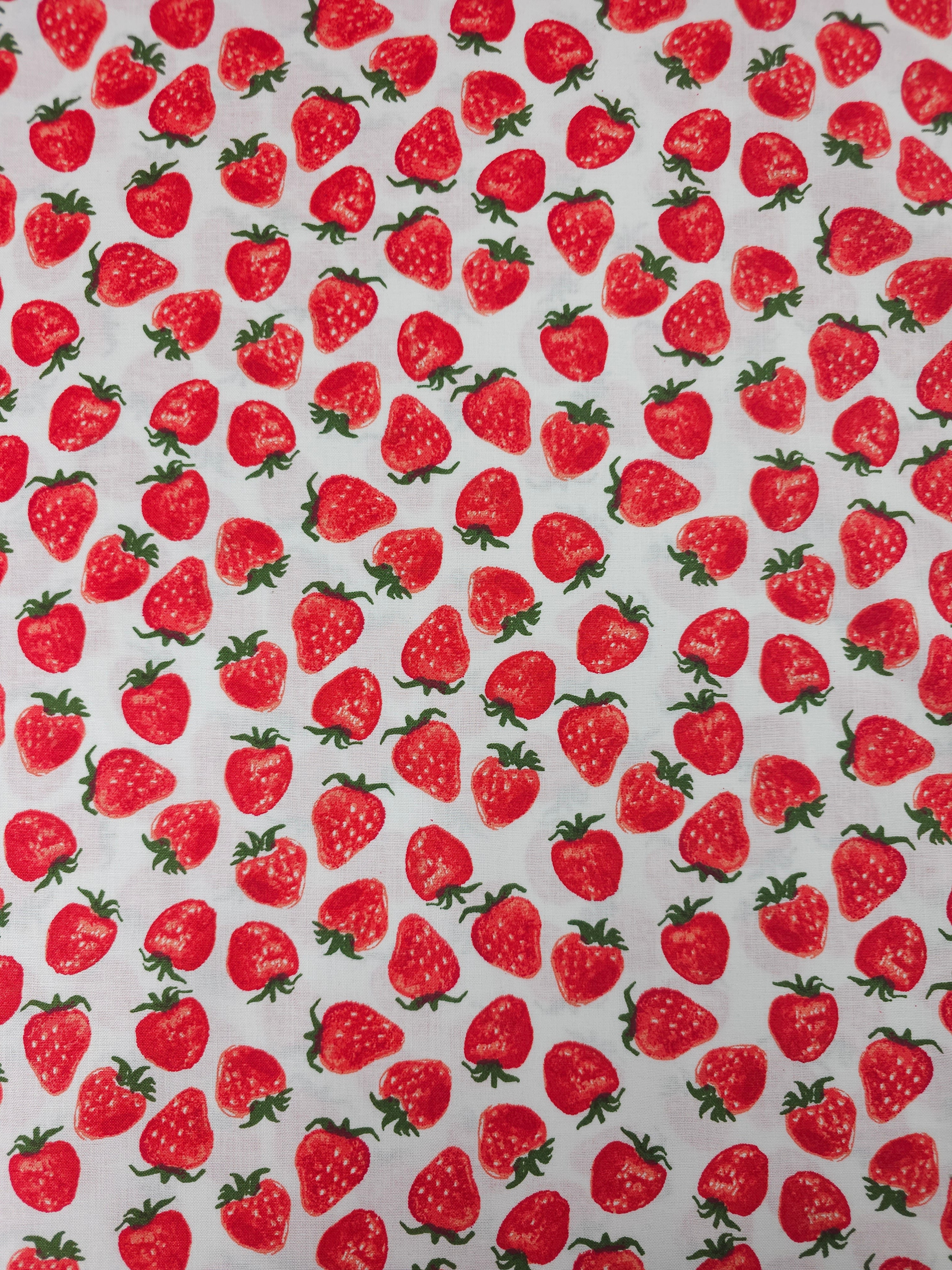 Red/White Strawberry 100% Cotton