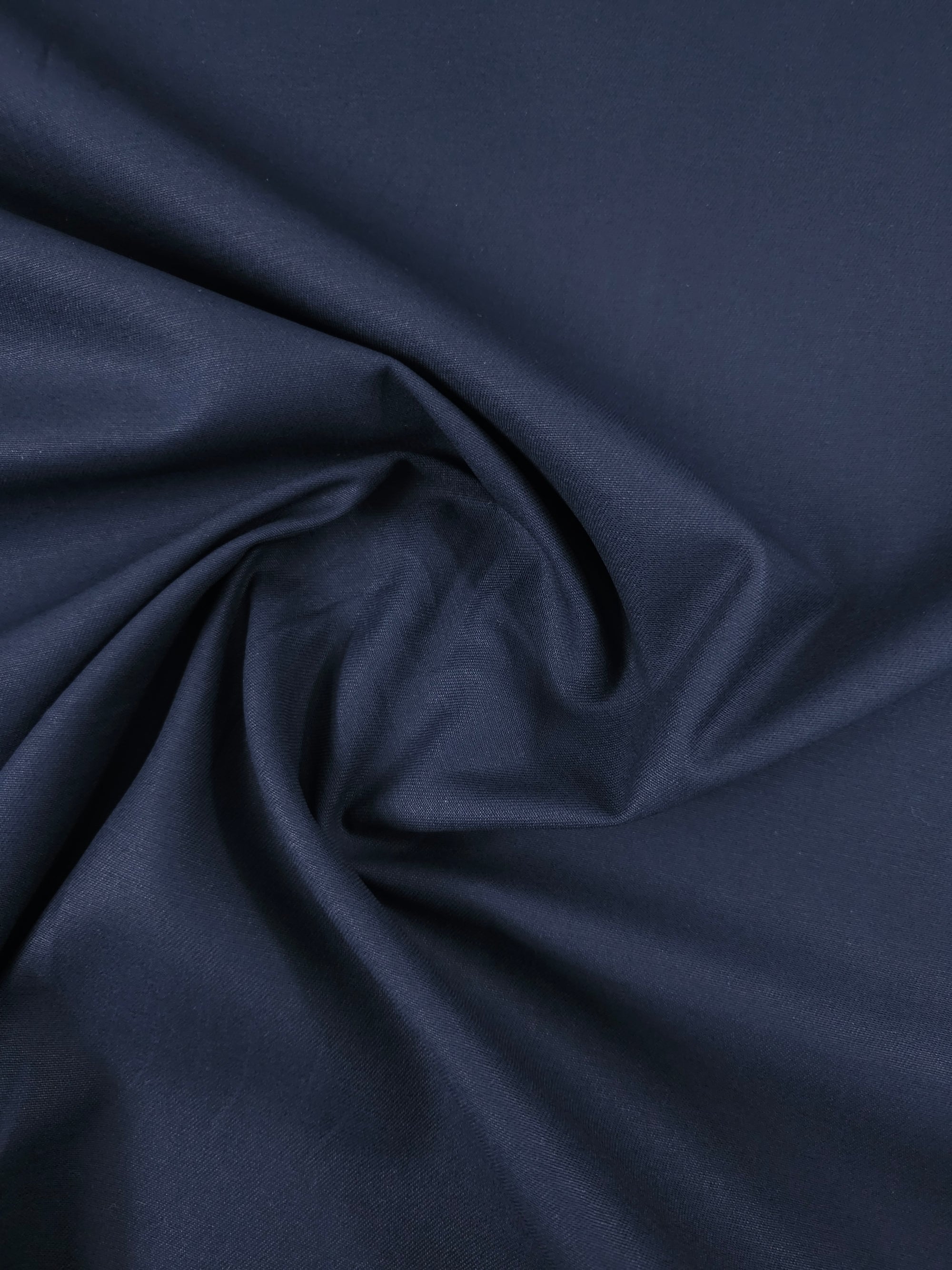 Dark Navy Mediumweight Cotton Twill