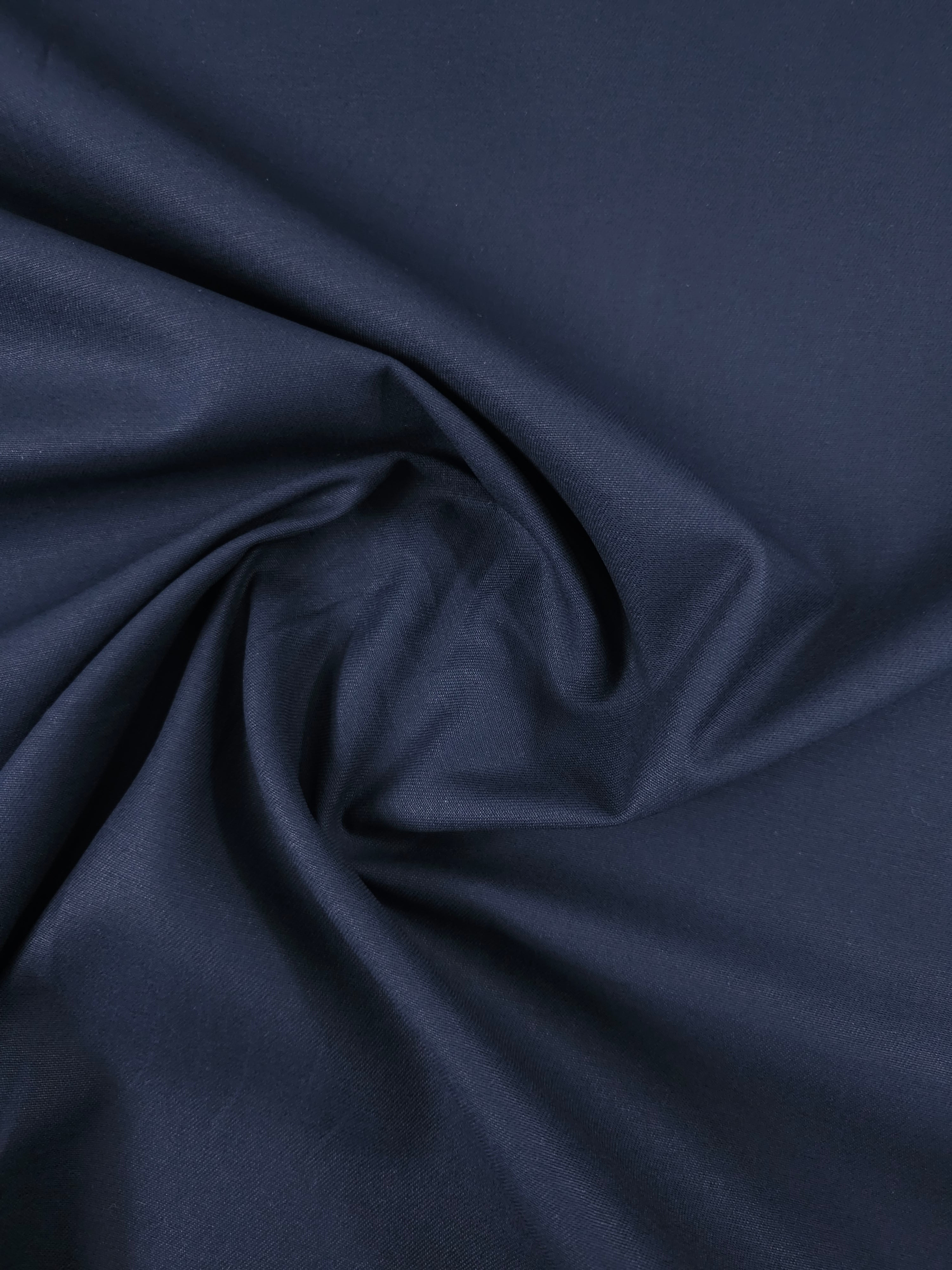 Dark Navy Mediumweight Cotton Twill