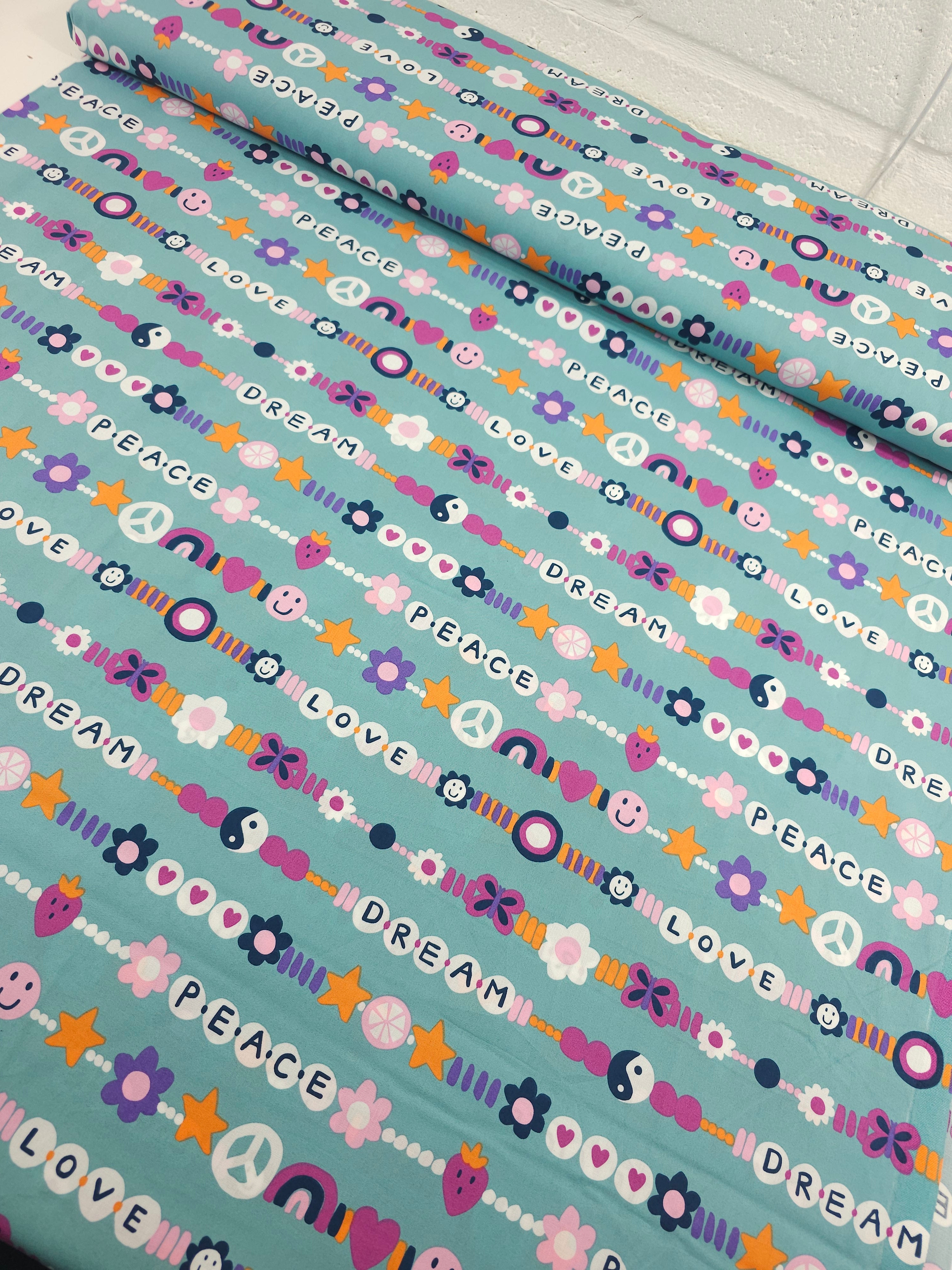 Aqua Blue Friendship Chain 100% Cotton 60"