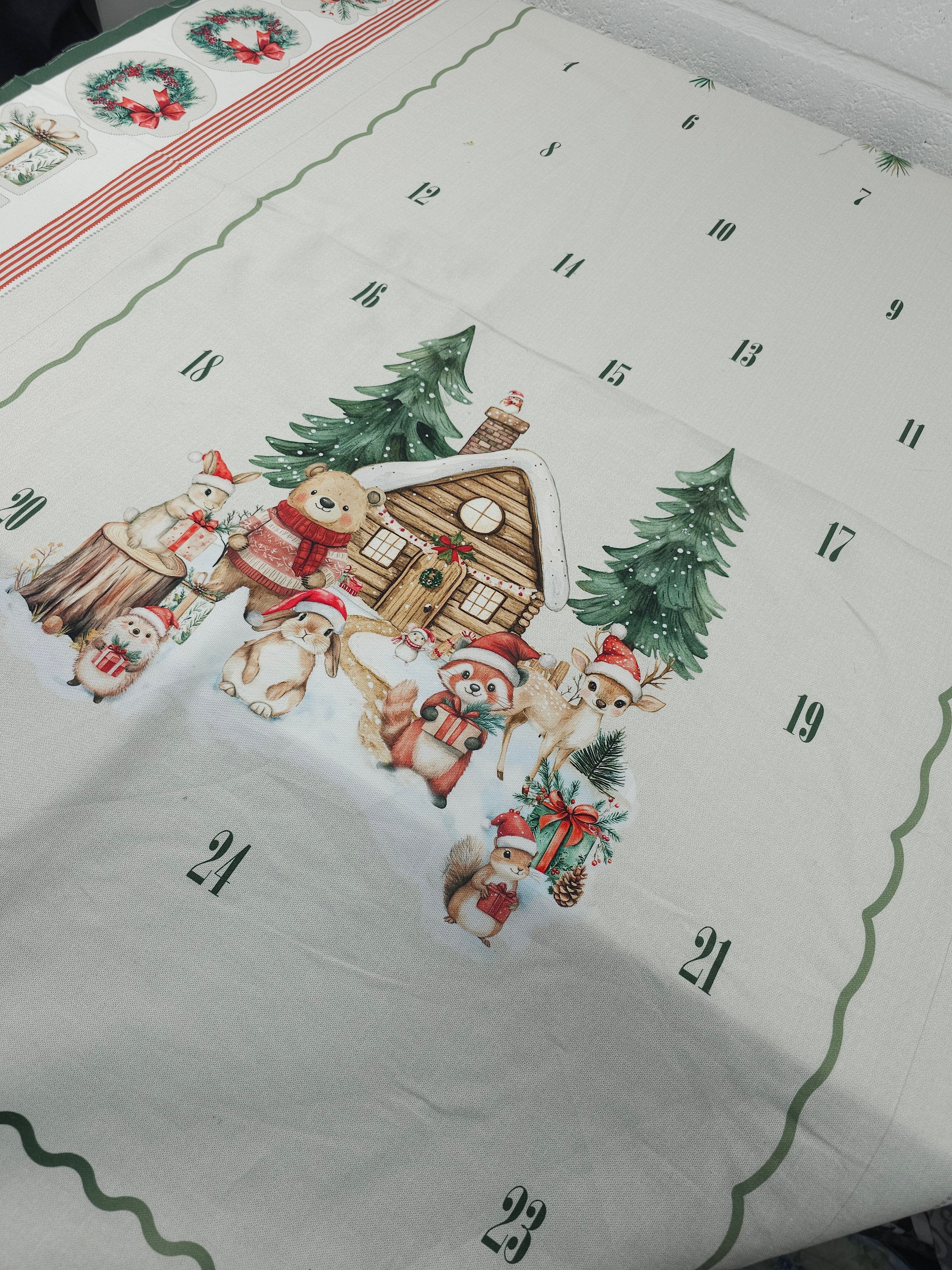 *Sew Your Own* Christmas Woodland Advent Calendar Canvas Cotton