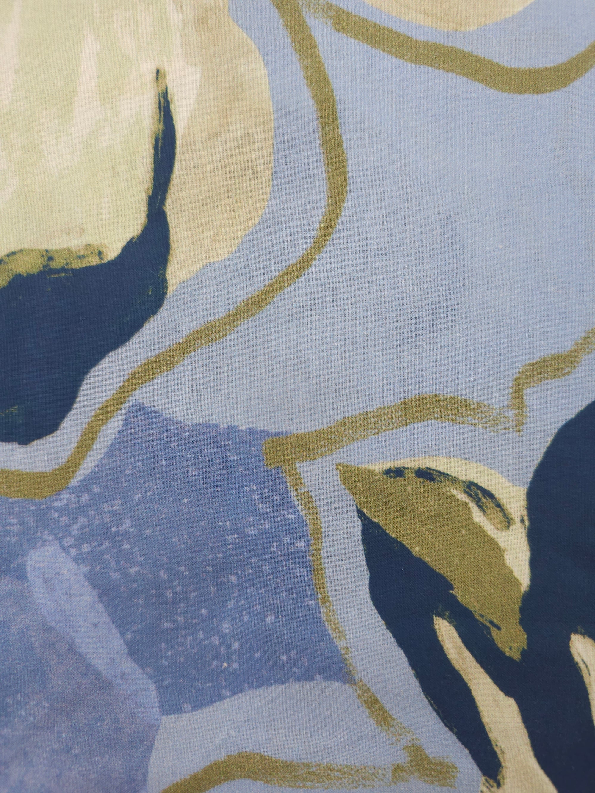 Seafoam blue floral Viscose- 1.5m piece