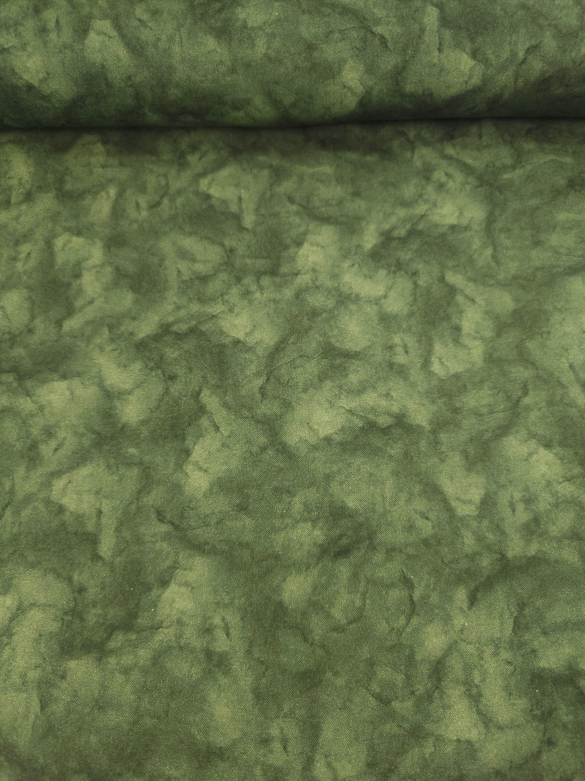Moss Green Smokey Marble 100% Cotton