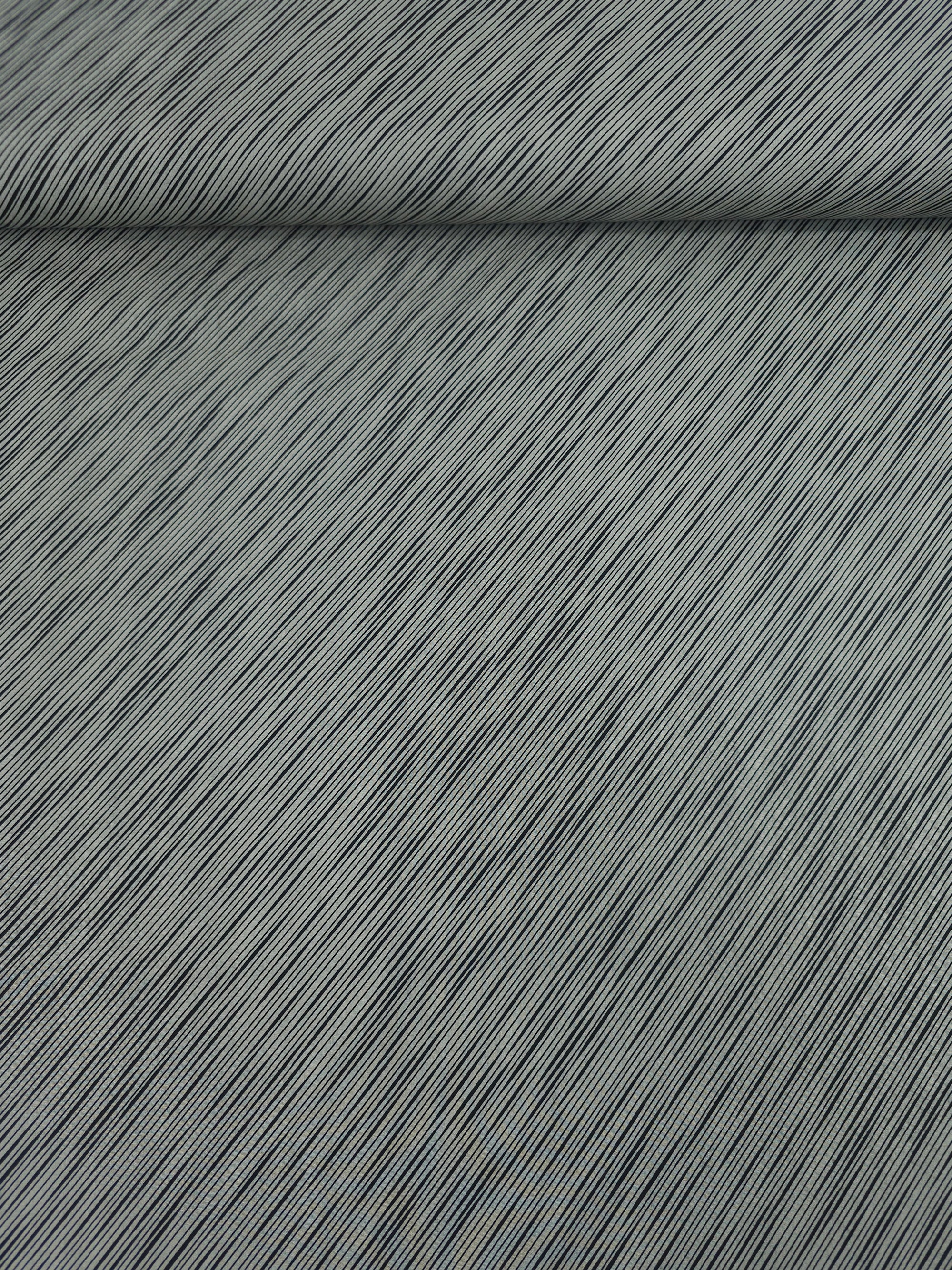 Black/Grey Diagonal Stripe Cotton 55"