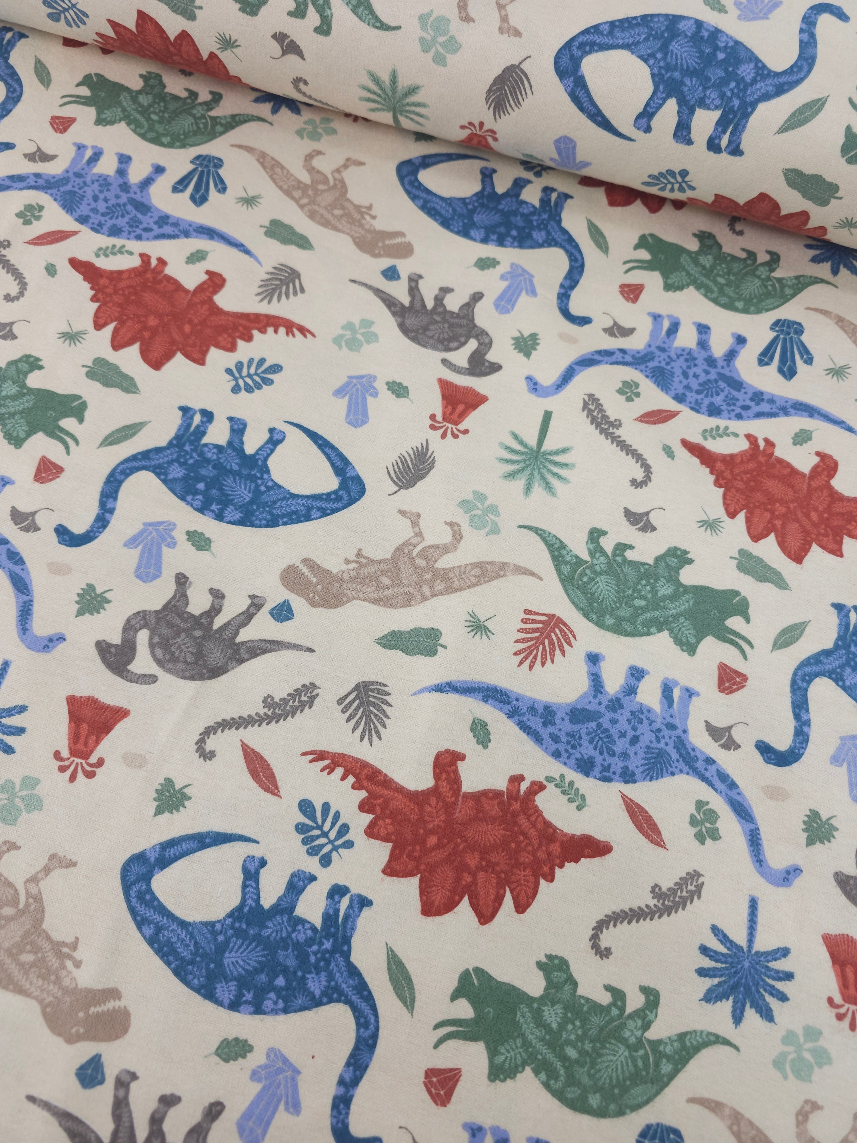 Dinosaur Fern Lightweight Flannel Cotton