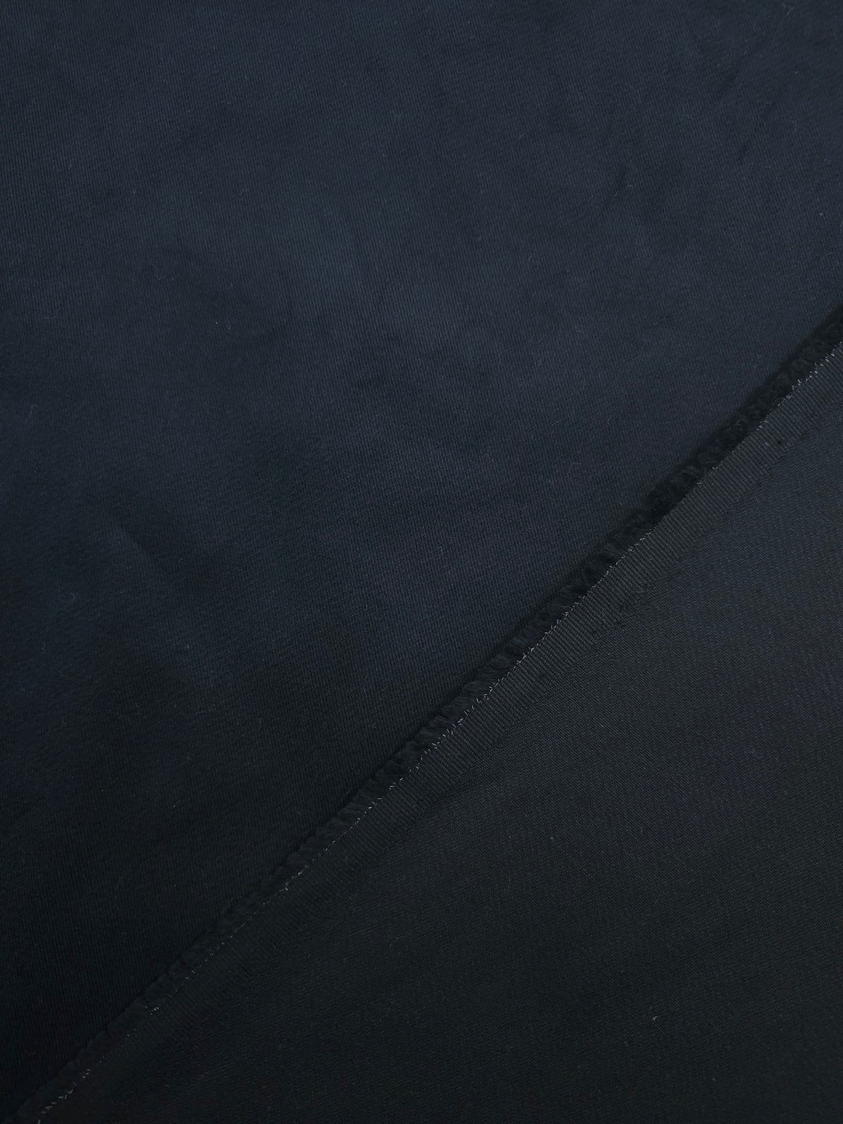 Black Brushed Cotton Twill