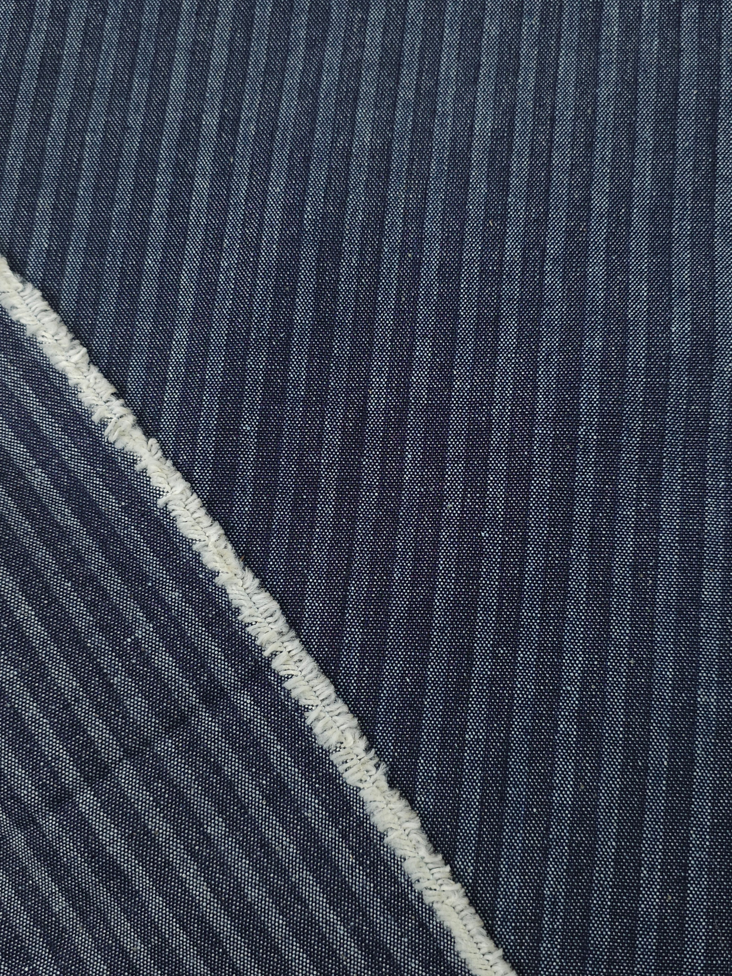 Washed Navy Stripe Denim