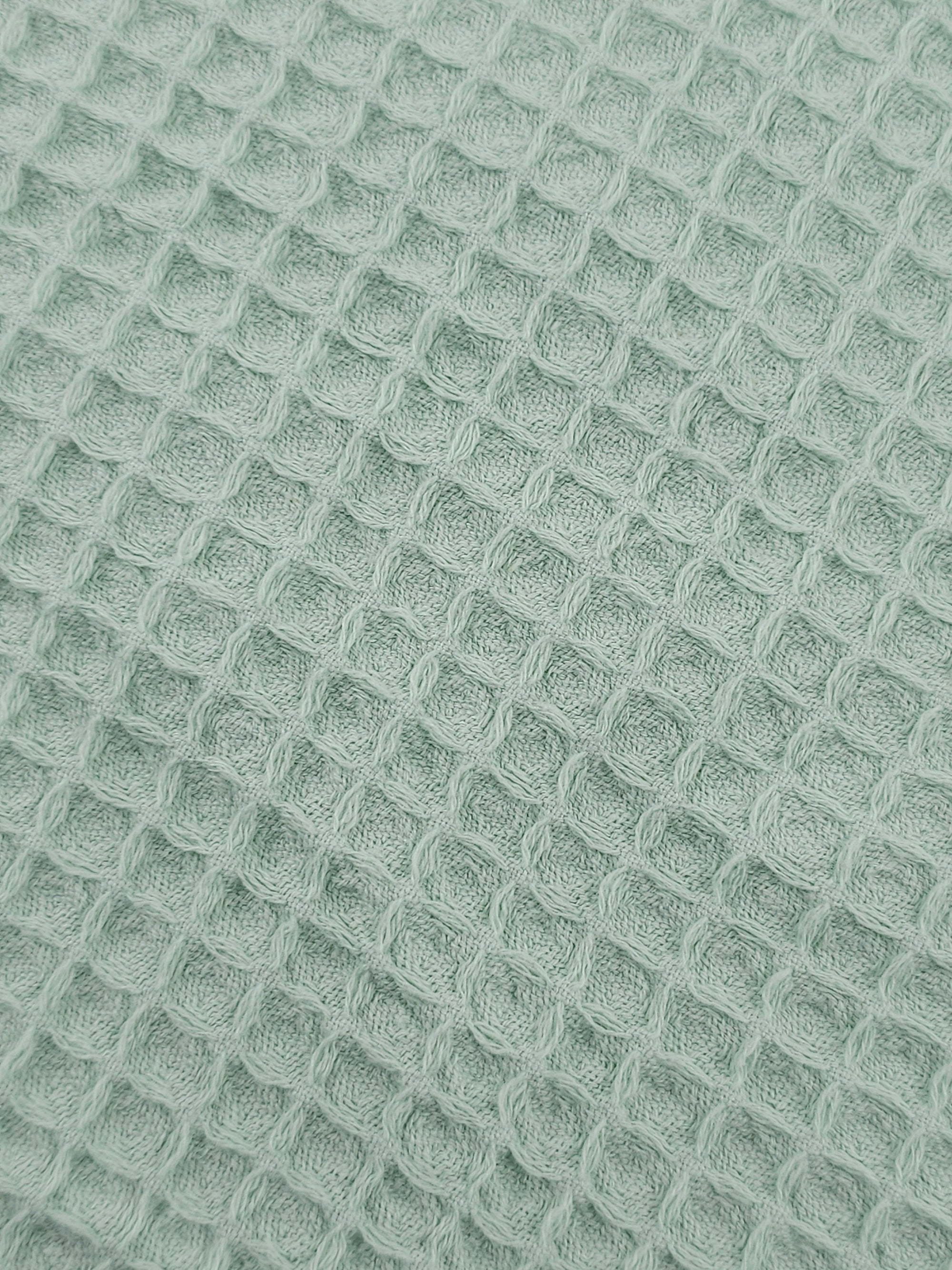 Mint Green Waffle Cotton *EXTRA WIDE*