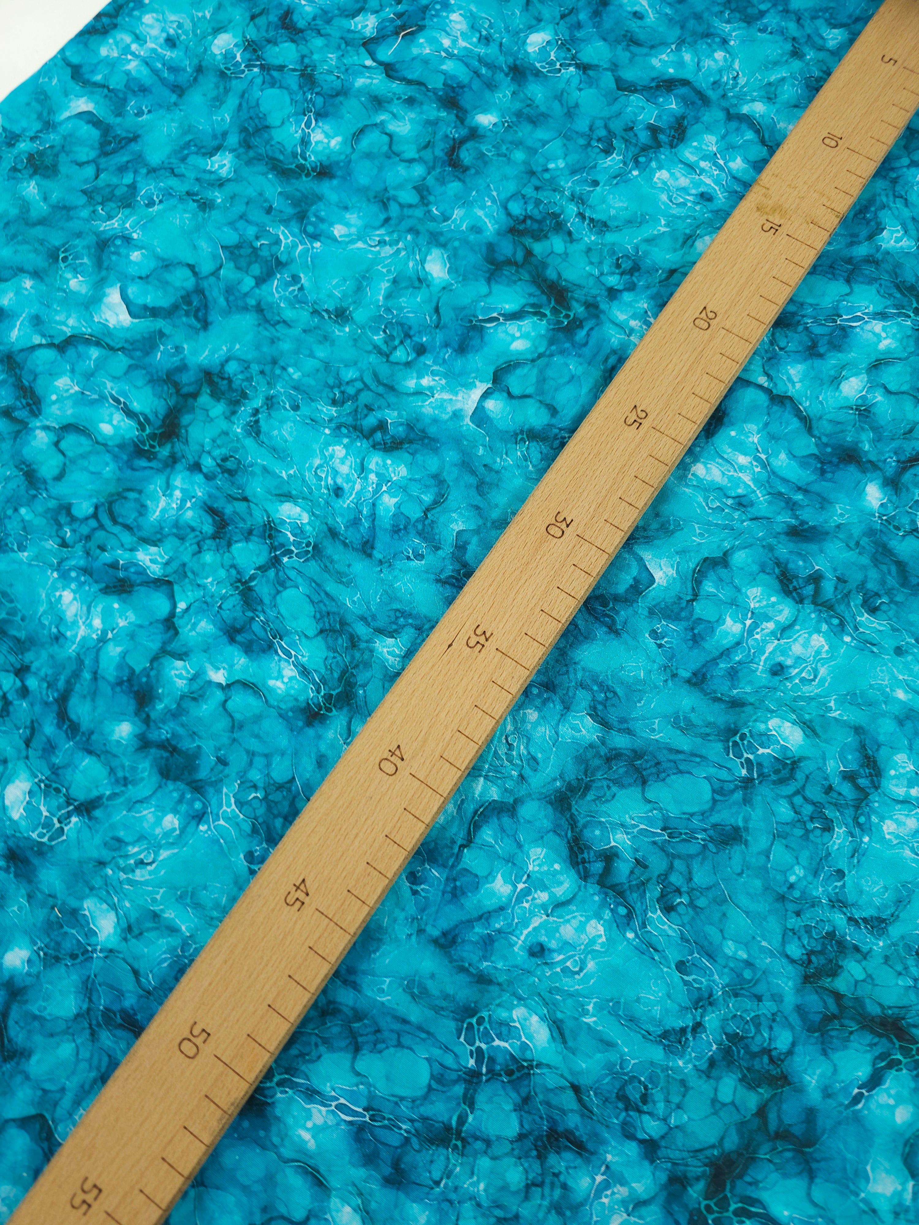 Turquoise Crystal Waters 100% Cotton
