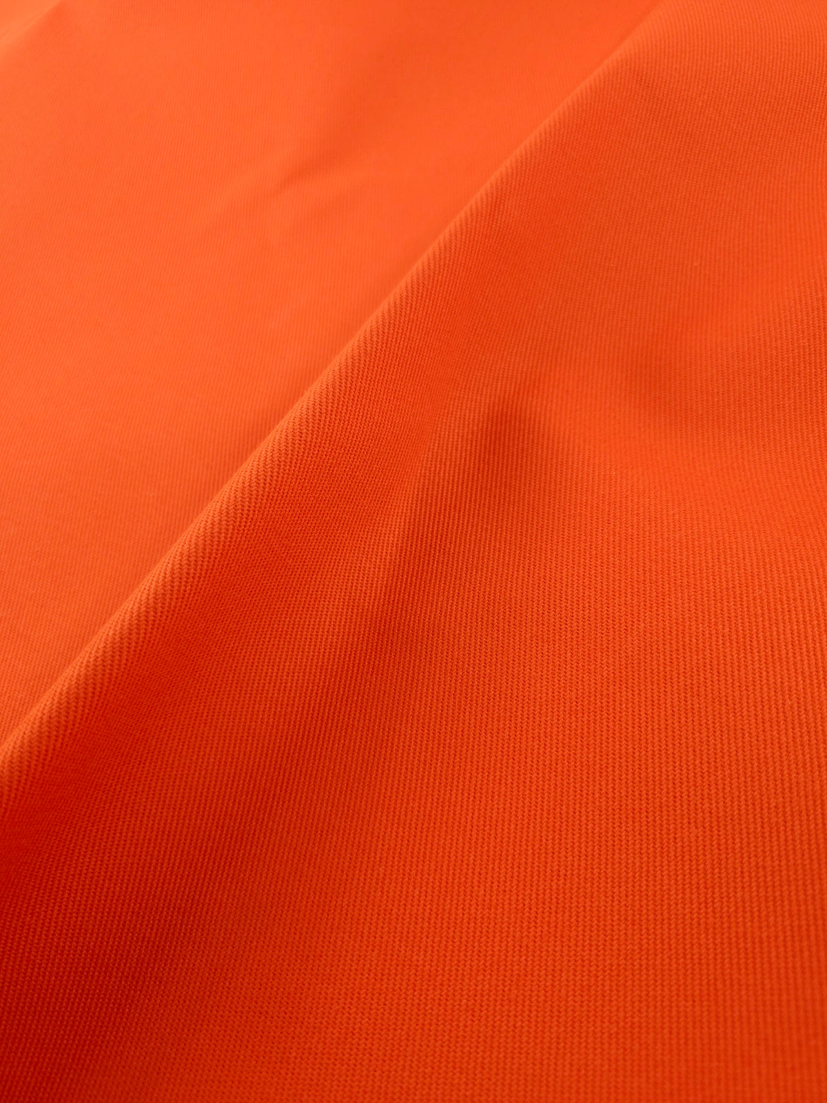 Deep Orange Structured Wax Cotton Drill