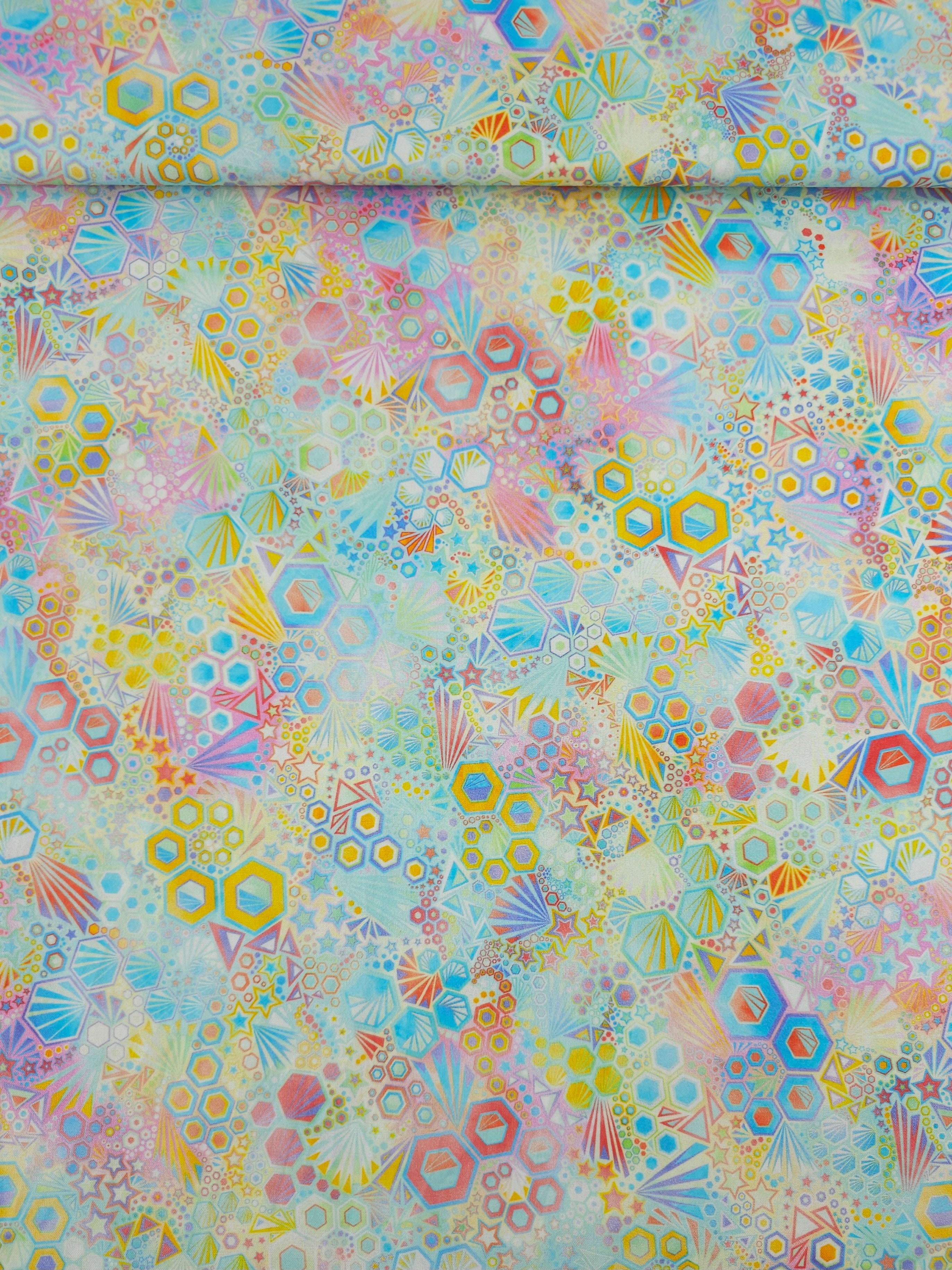 Warm Pastel Star Phantasma 100% Cotton - Robert Kaufman