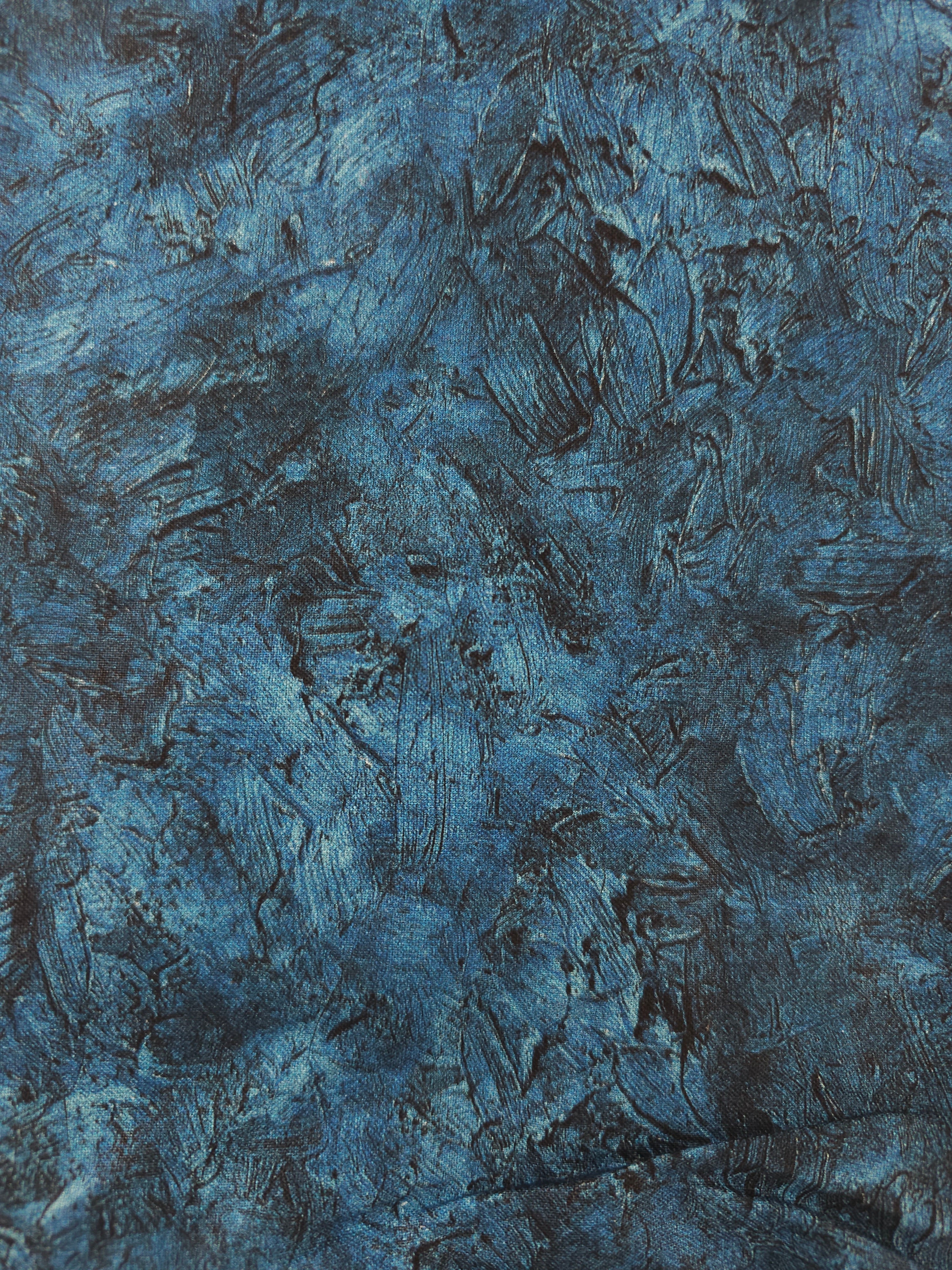 Blue oil paint Cotton- 1.5m piece
