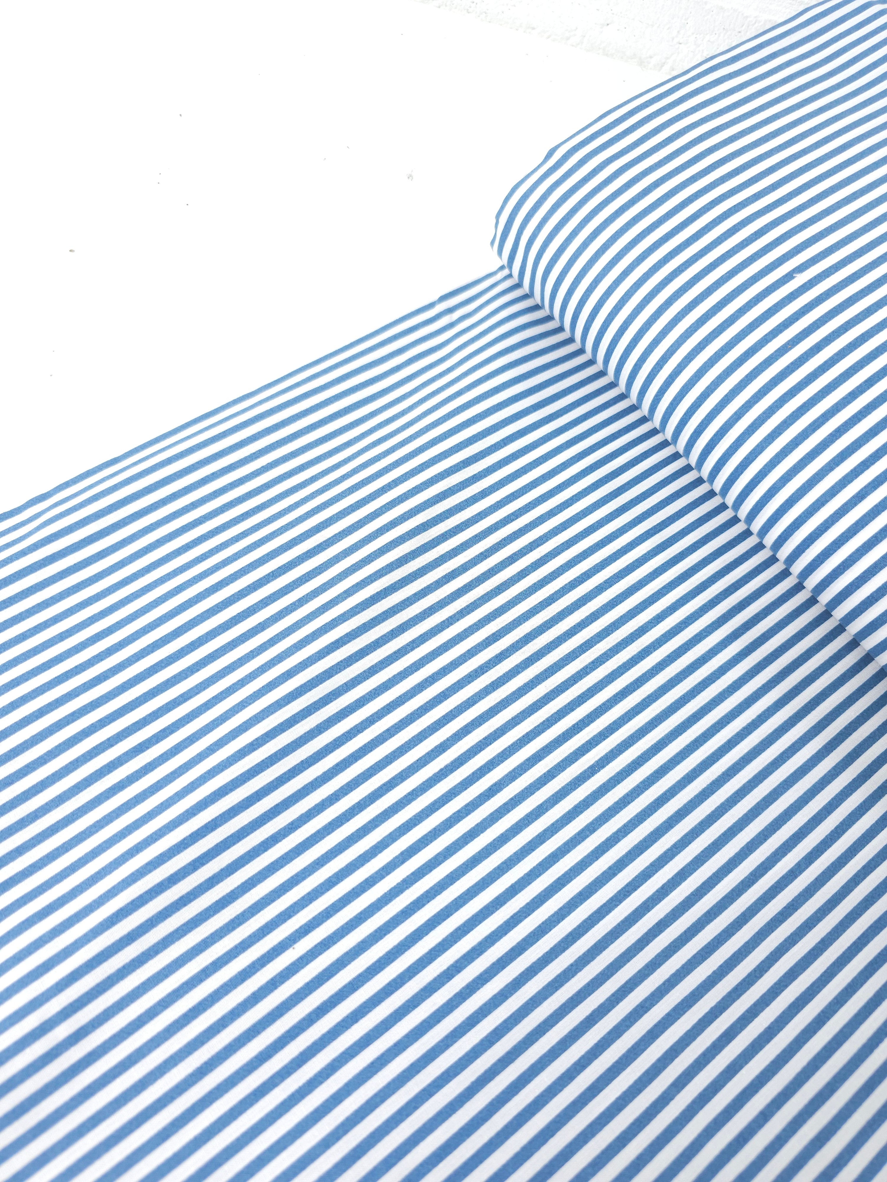 Blue Stripe 100% Cotton *EXTRA WIDE*