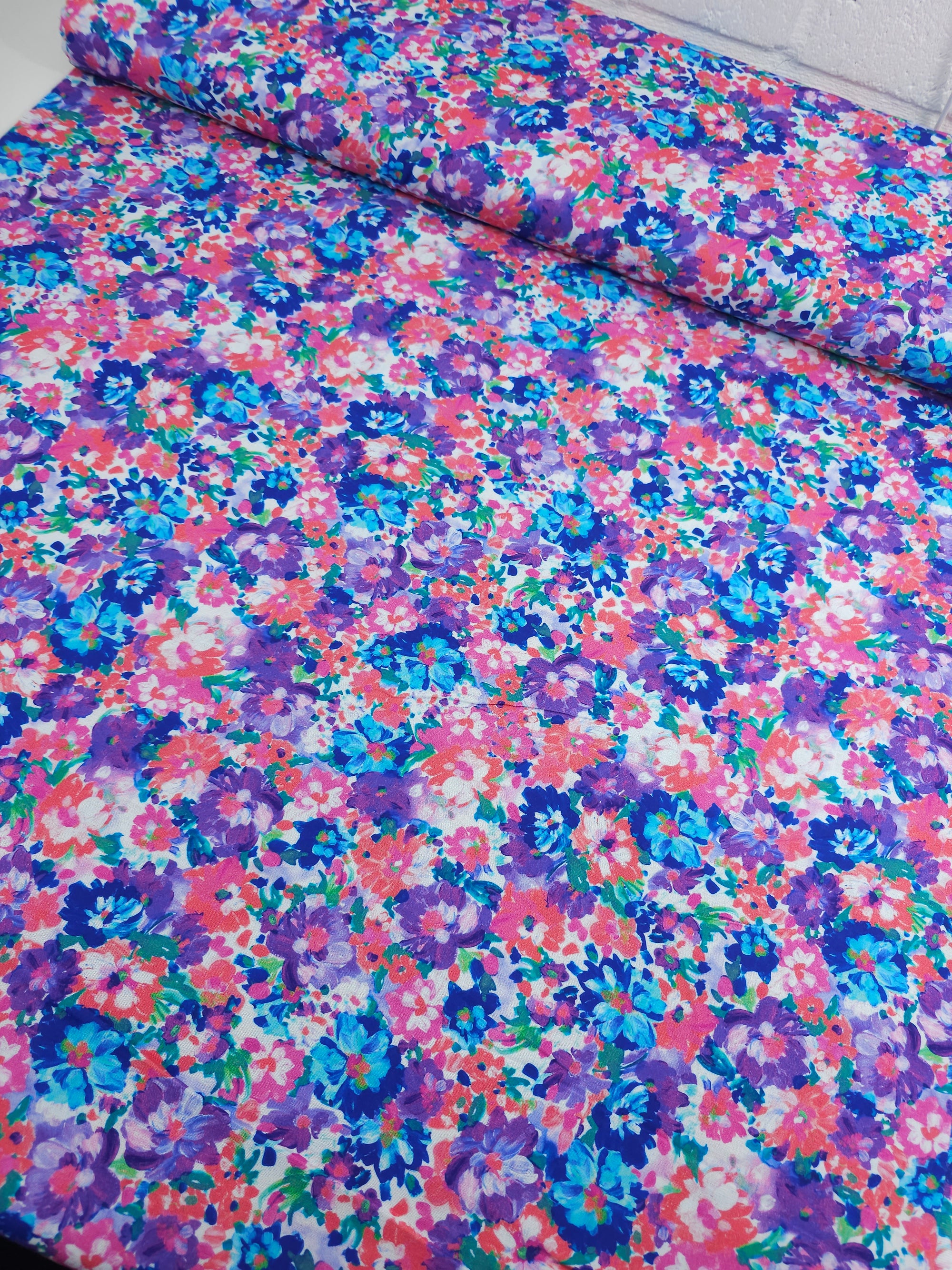 Pink/Purple Petal Valley 100% Cotton 108" - Robert Kaufman *EXTRA WIDE*