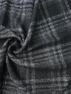 Black/White Tartan Lightweight Wool Mix