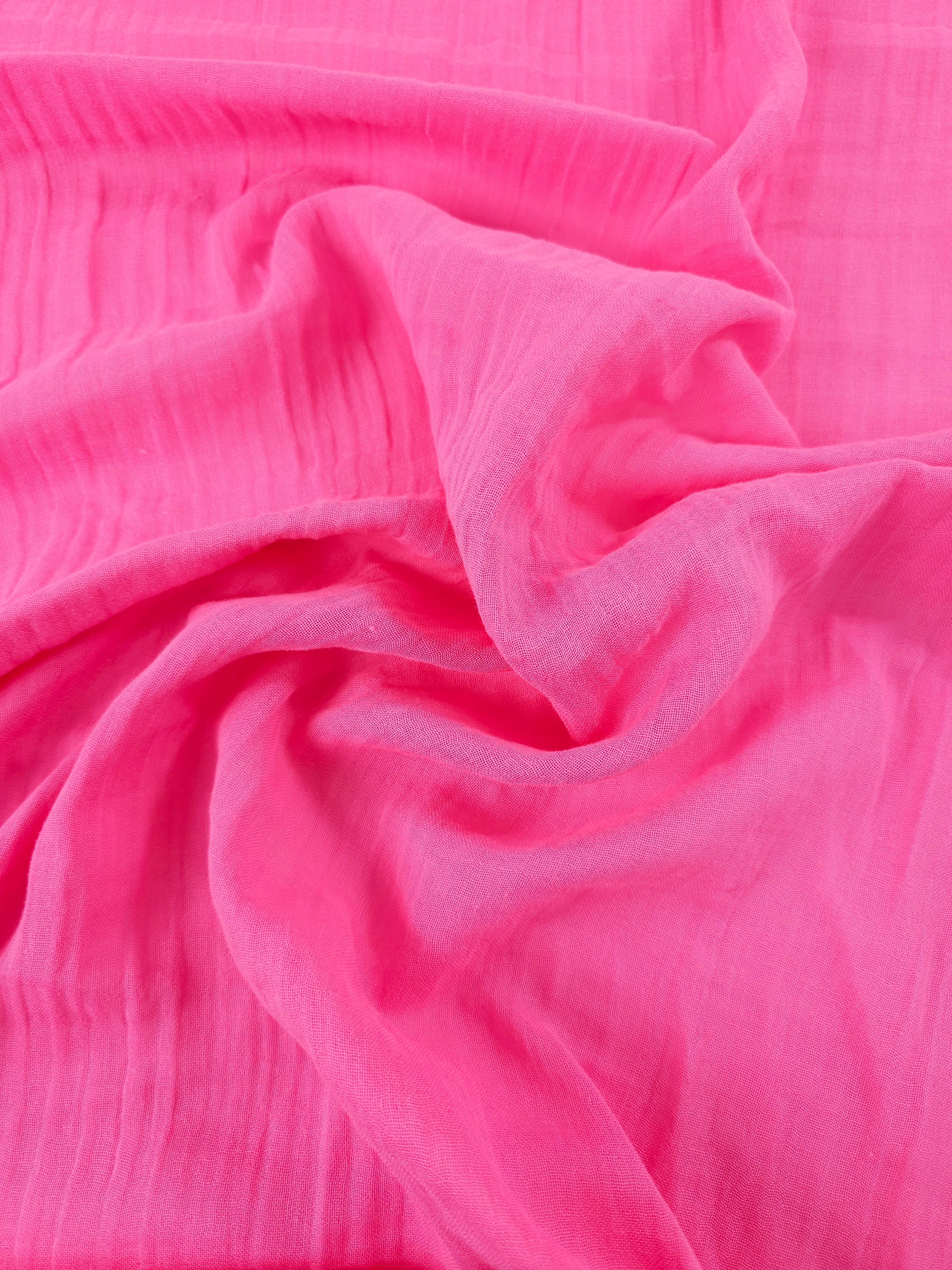 Fuchsia Pink Double Gauze