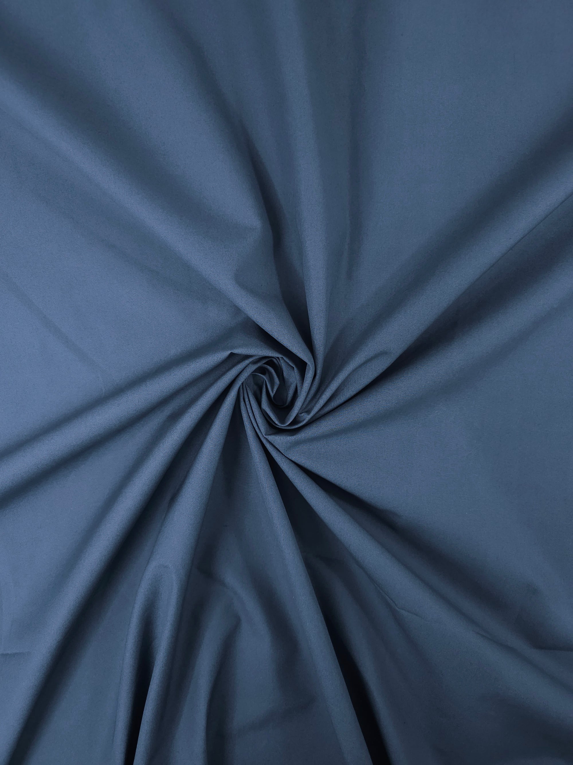 Deep Petrol Blue Wax Cotton
