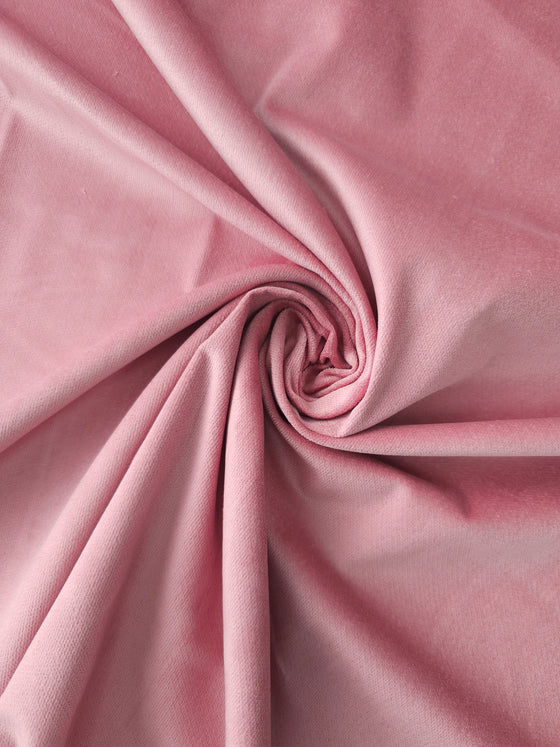Rosie Pink Cotton Velvet