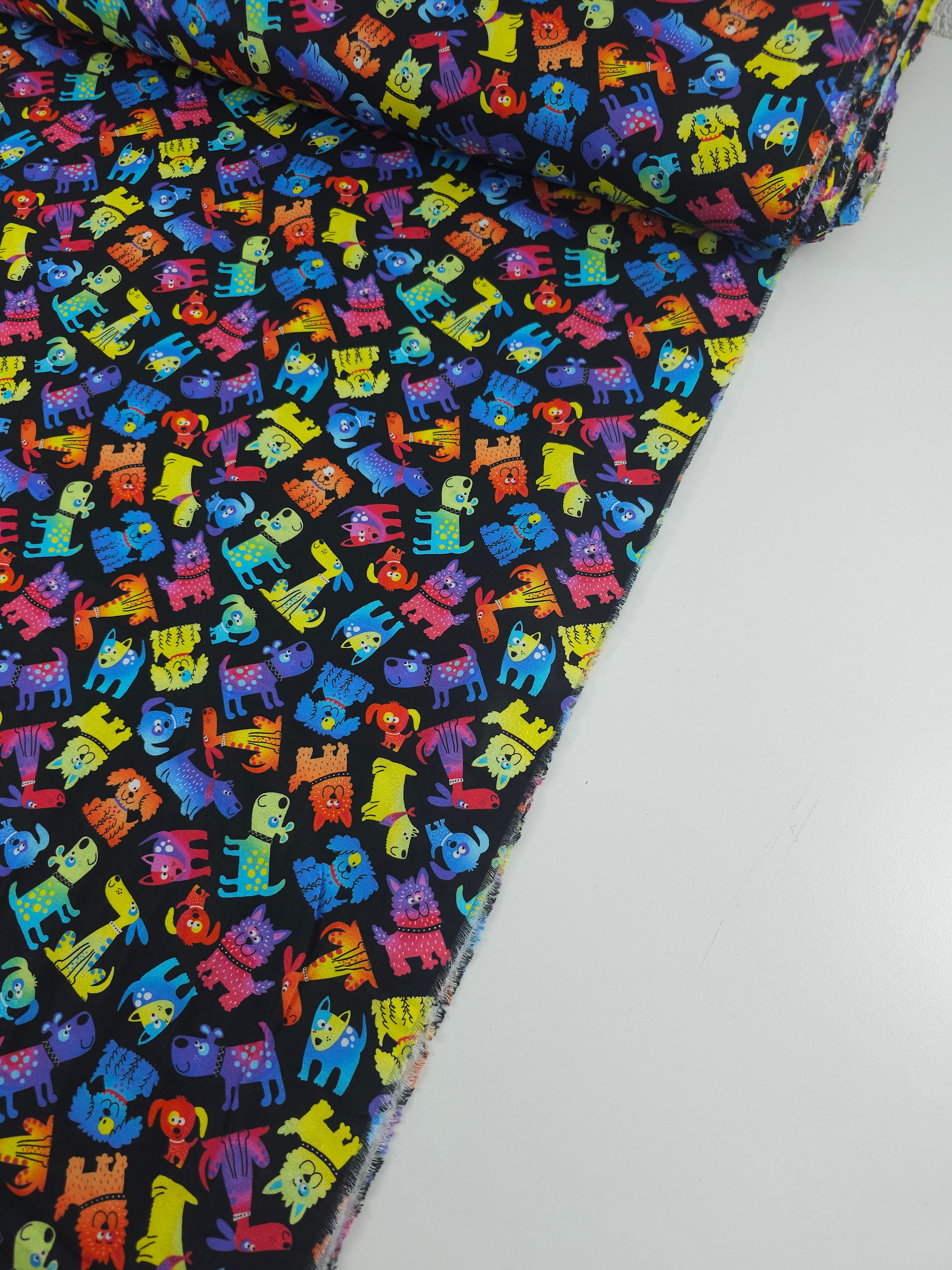 Novelty Rainbow Dogs 100% Cotton
