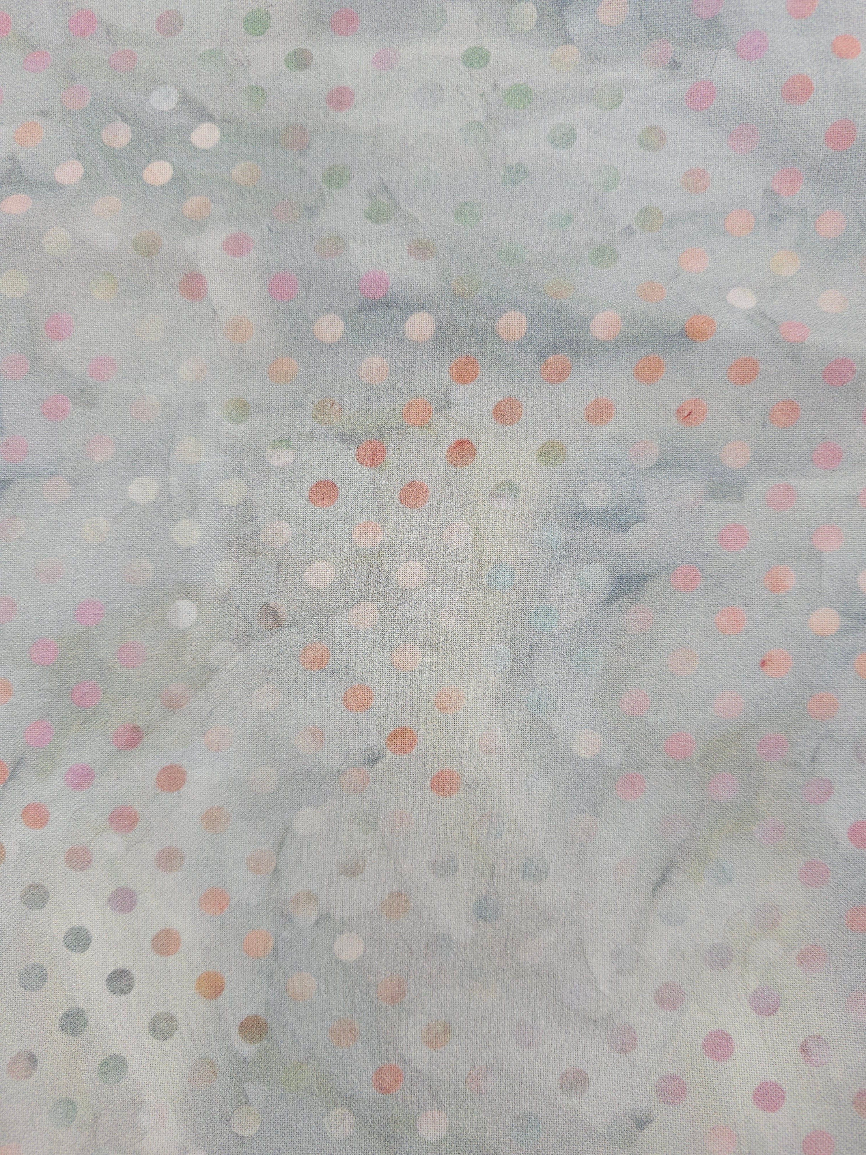 Light grey pink dotted Cotton- 1.4m piece