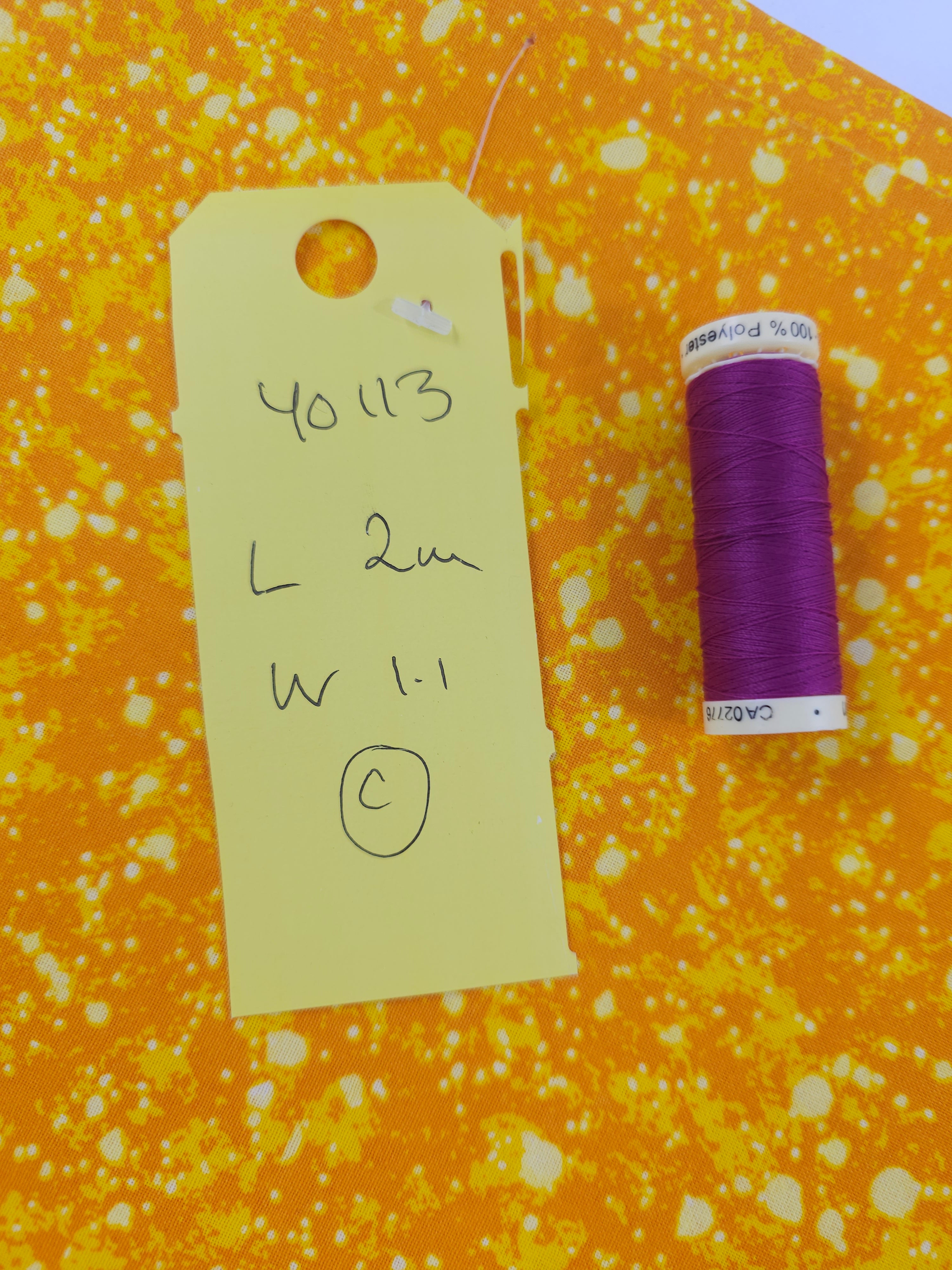 Sunshine speckle Cotton- 2m piece