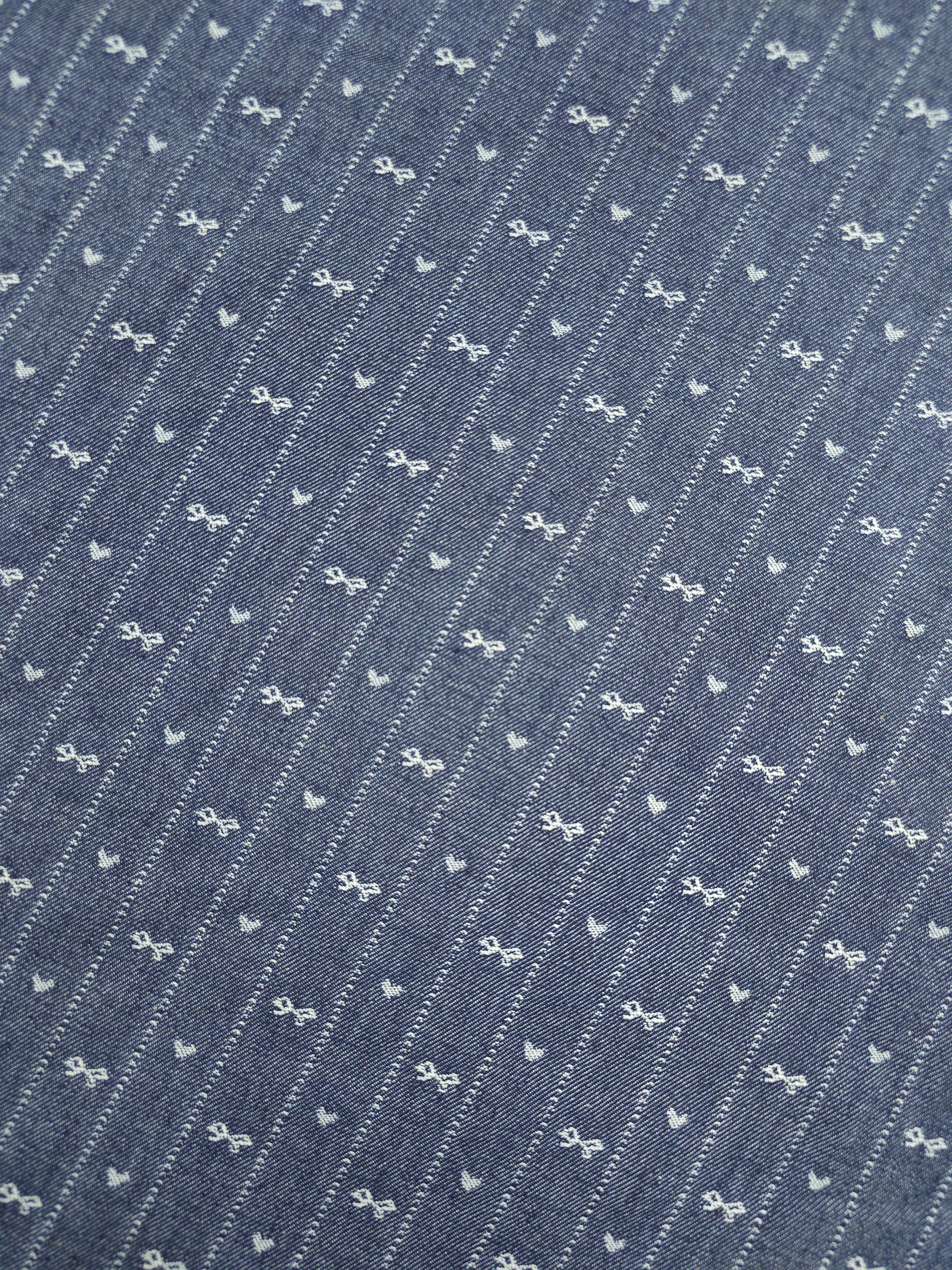 Mini Bow Heart Stripe Denim