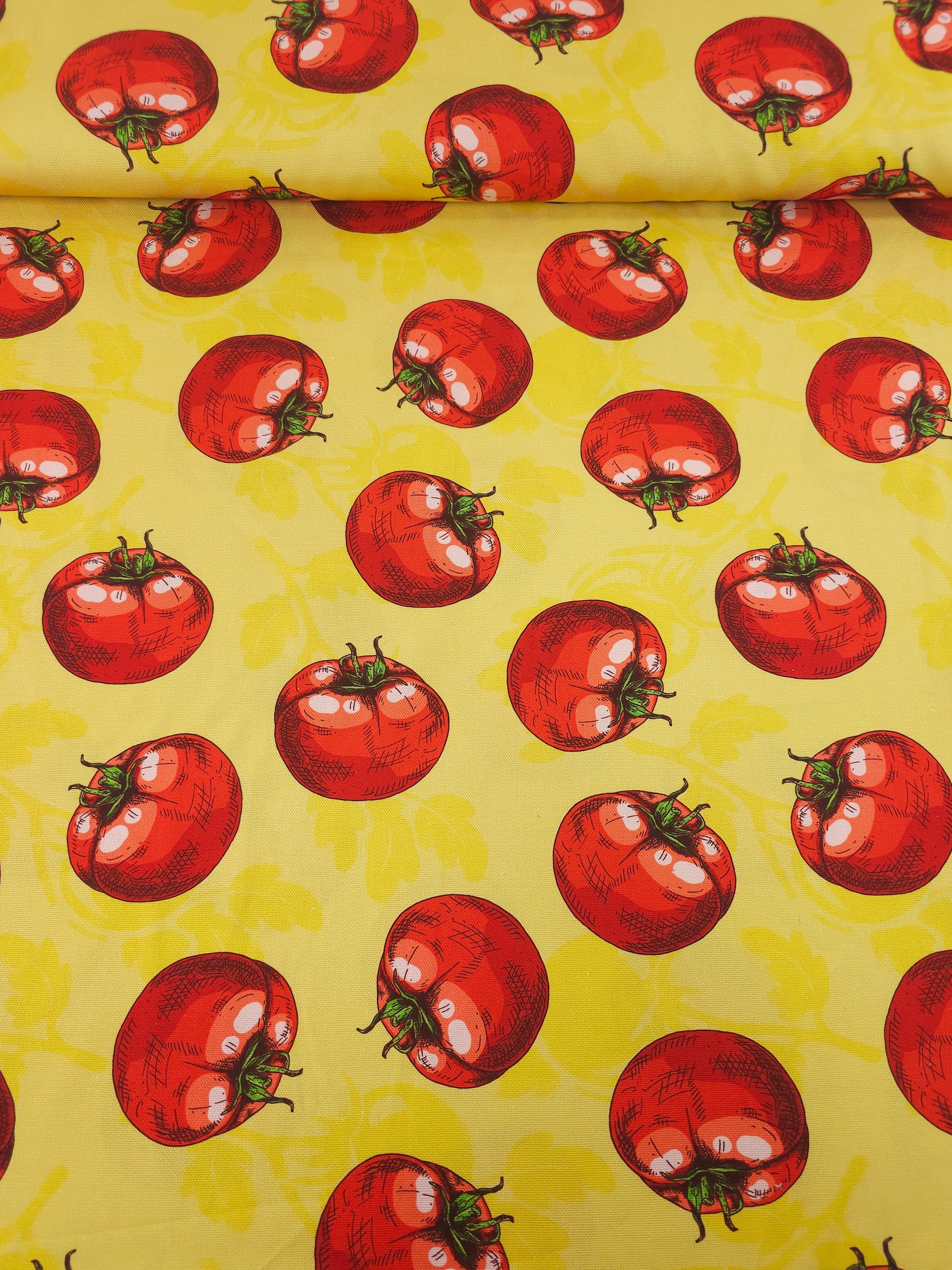 Red/Yellow Tomatoes Canvas Cotton