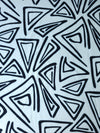 White/Black Abstract Triangle Viscose *DEFECTED* 3m piece