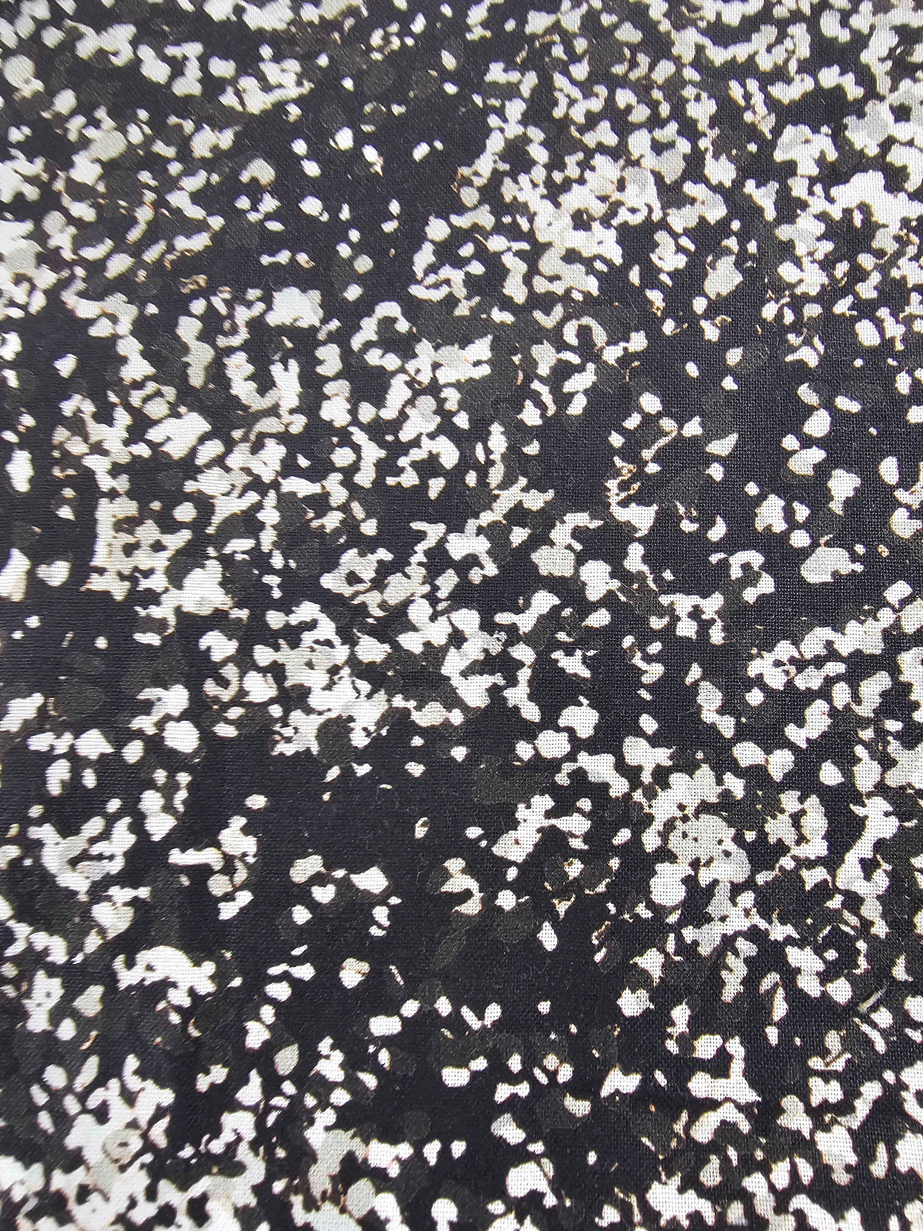 White & Black Abstract Cotton - (Various Sizes)