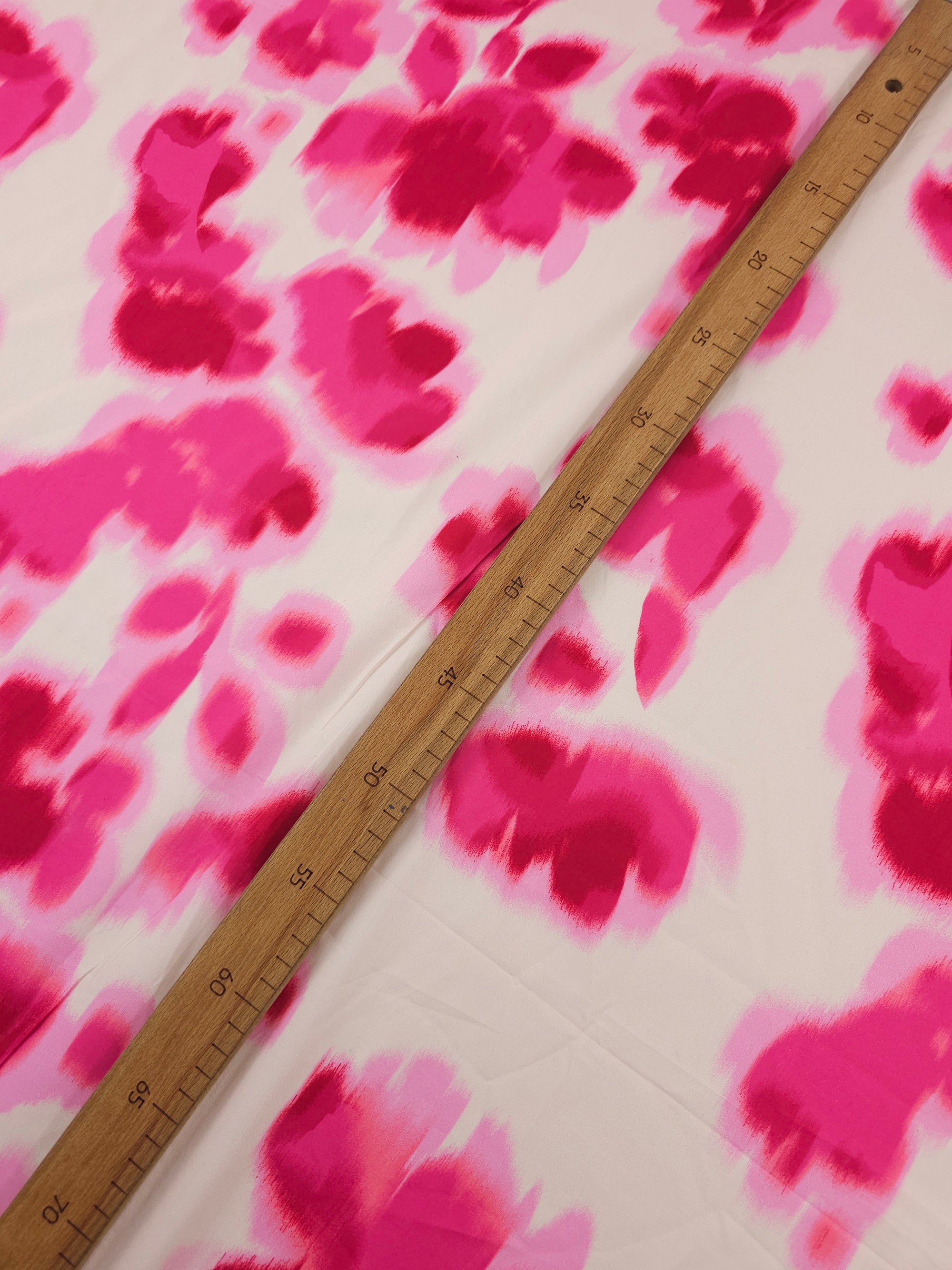 Fuchsia/Hot Pink Blur Splodge Cotton Sateen
