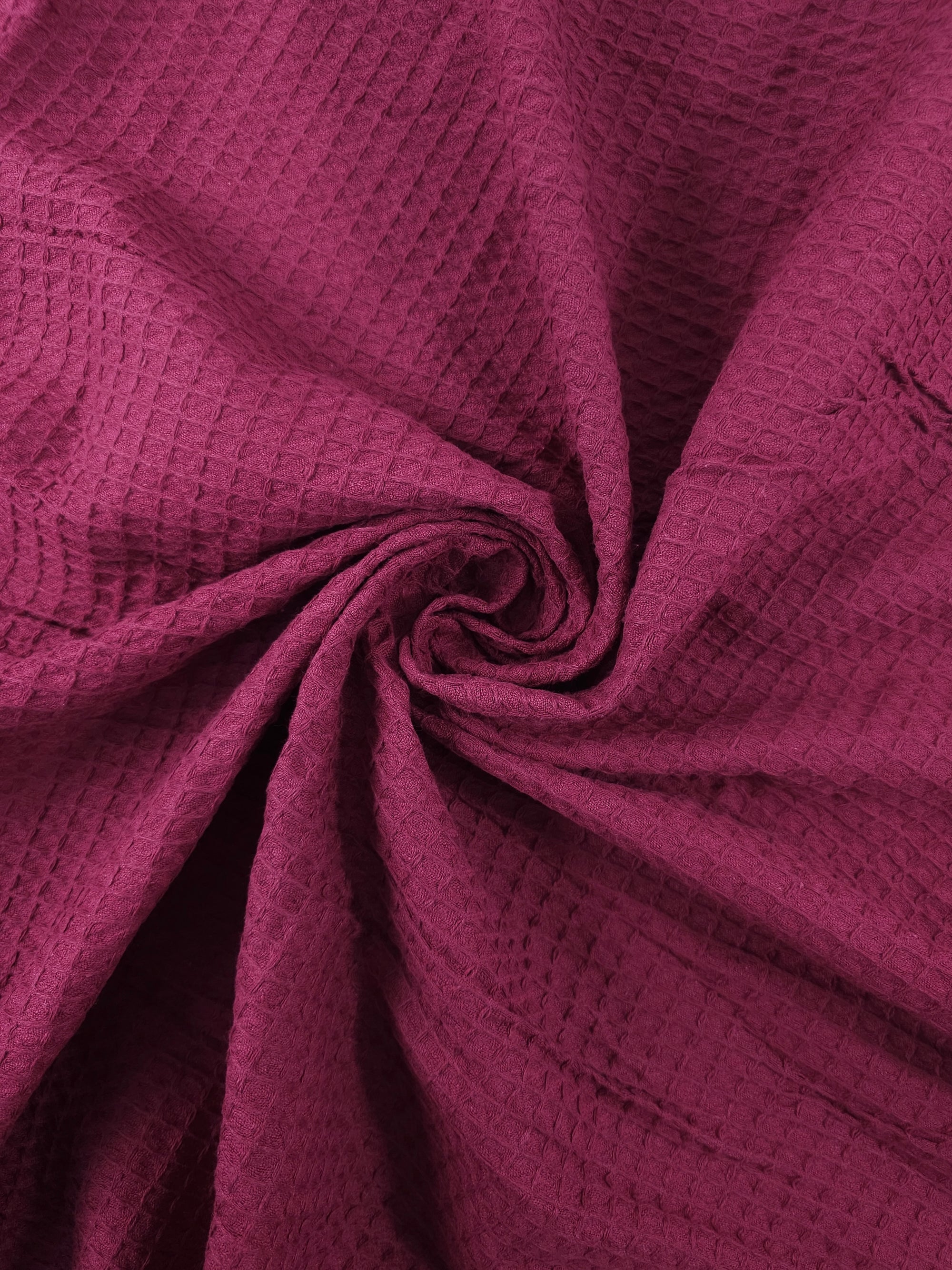 Ruby Wine Waffle Cotton *EXTRA WIDE*