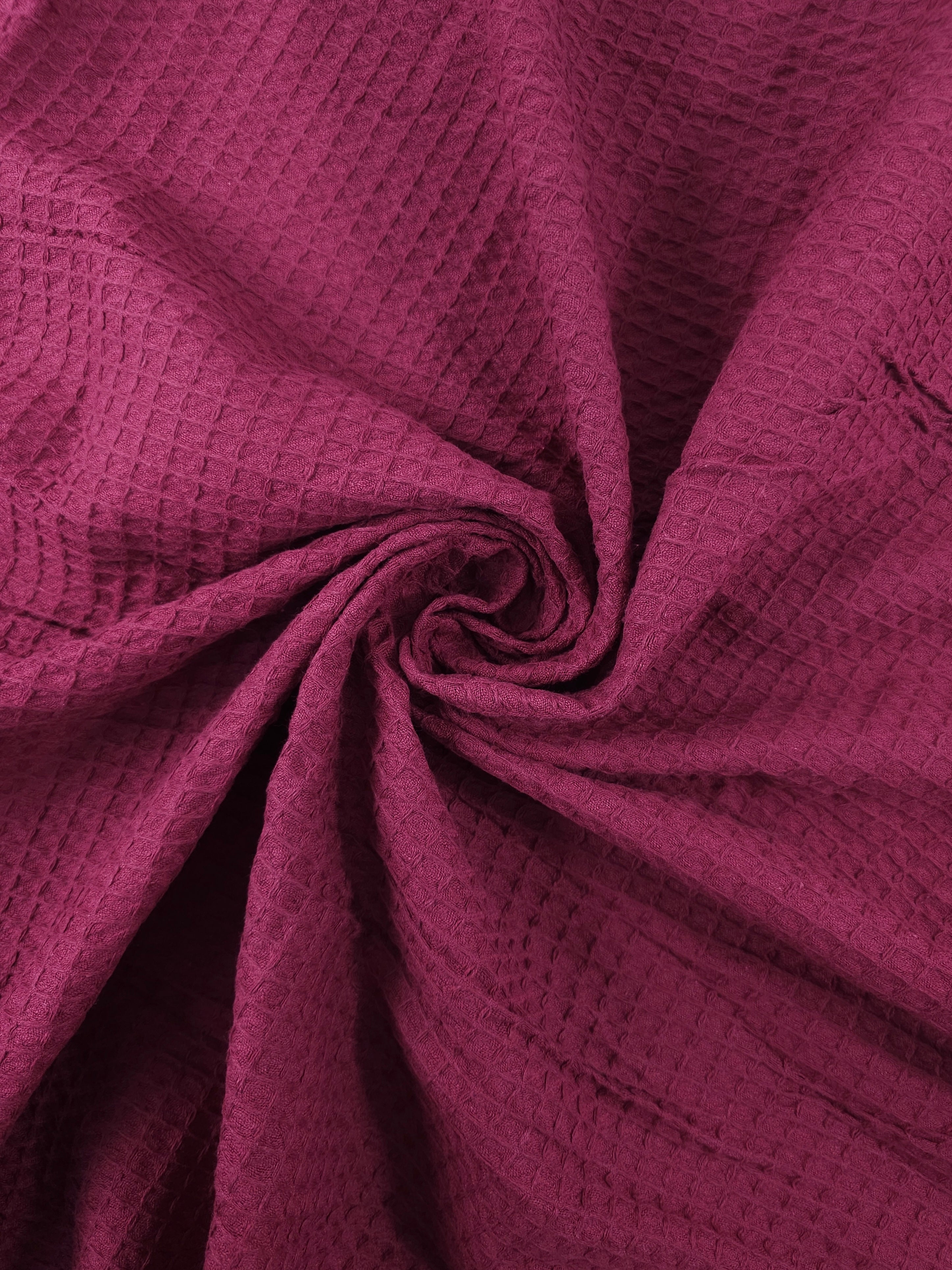Ruby Wine Waffle Cotton *EXTRA WIDE*